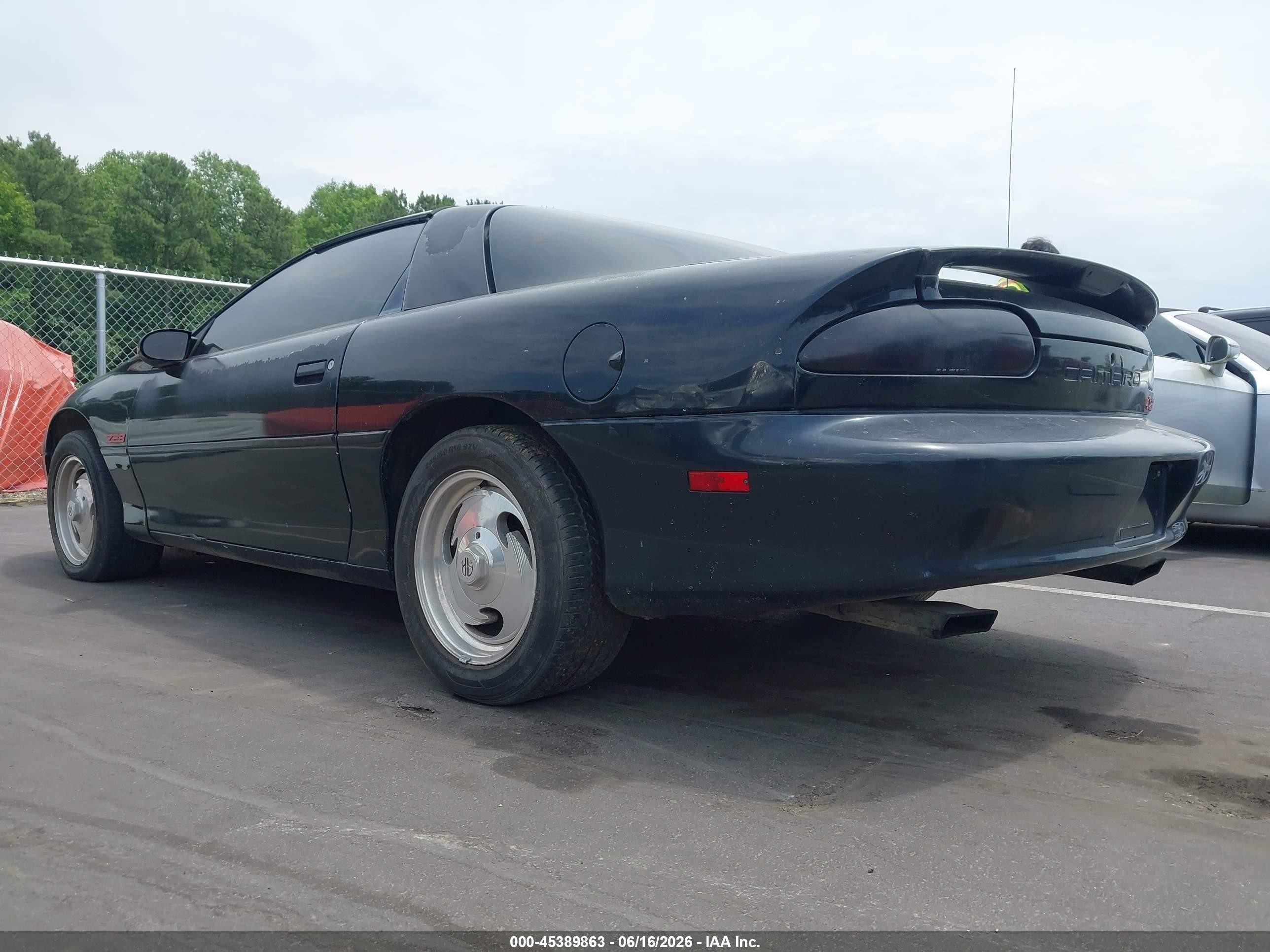 1995 Chevrolet Camaro Z28 Black vin: 2G1FP22P6S2176766