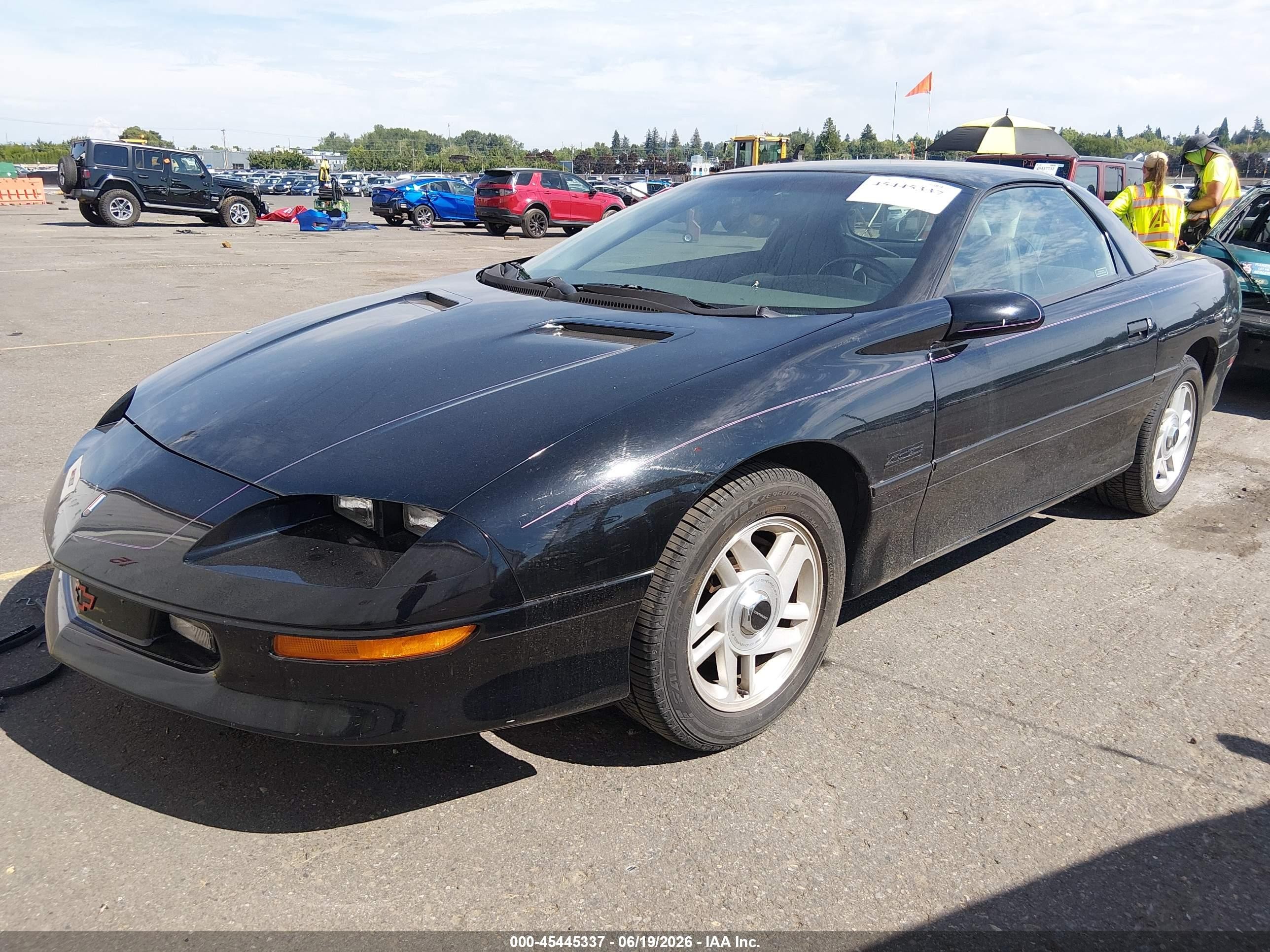 1993 Chevrolet Camaro Z28 Black vin: 2G1FP22PXP2102600