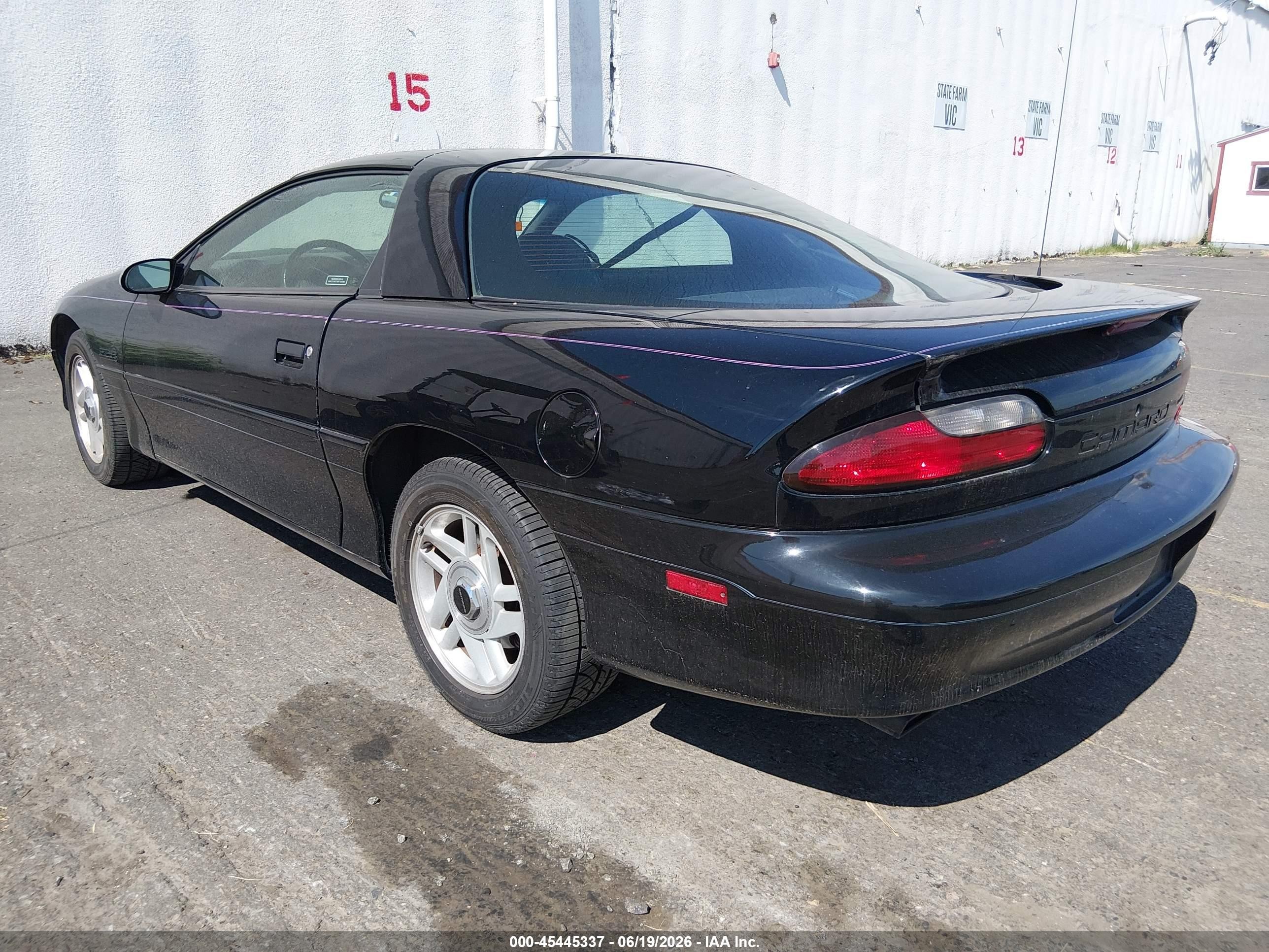 1993 Chevrolet Camaro Z28 Black vin: 2G1FP22PXP2102600
