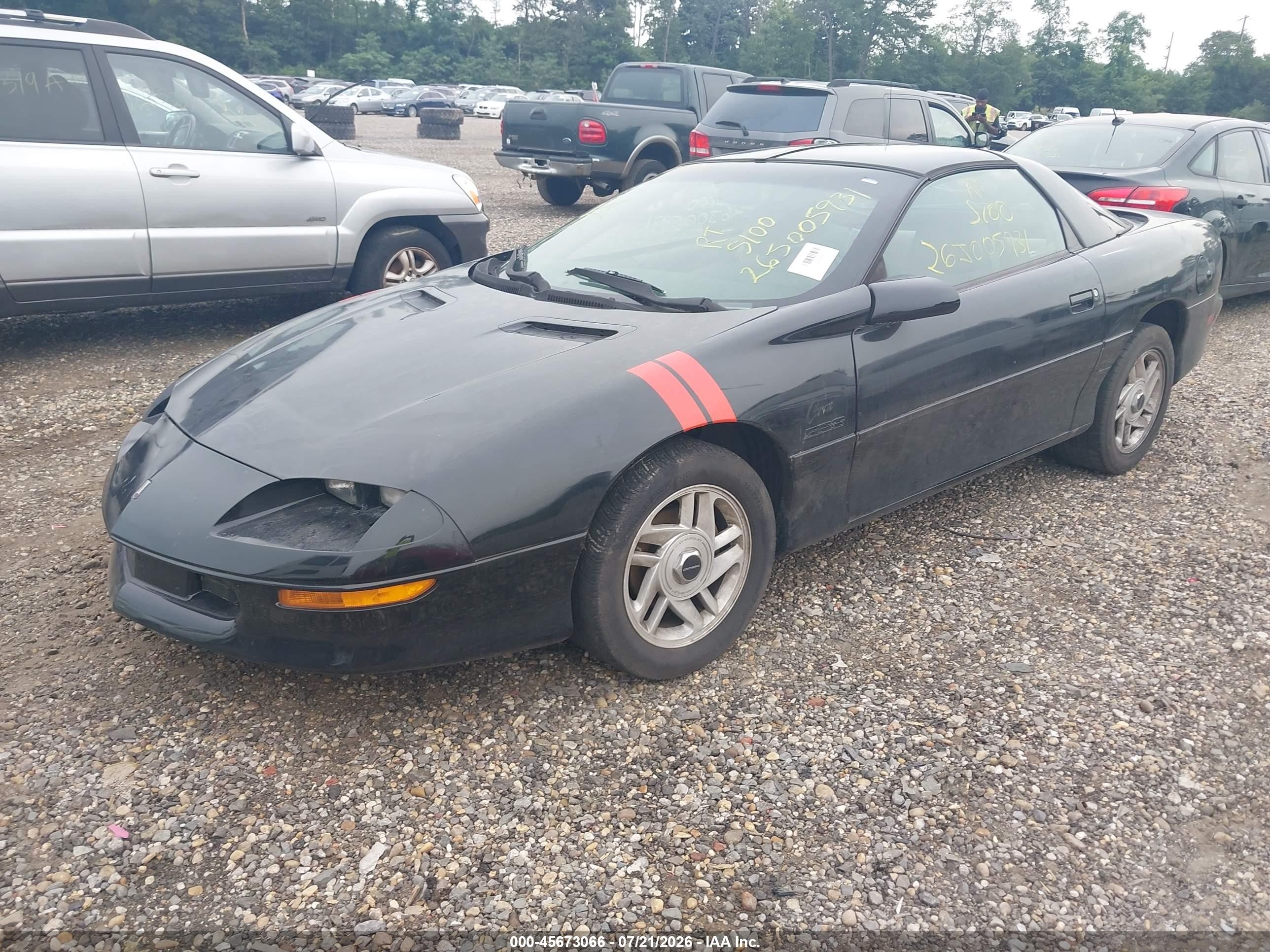 1994 Chevrolet Camaro Z28 Black vin: 2G1FP22PXR2124325