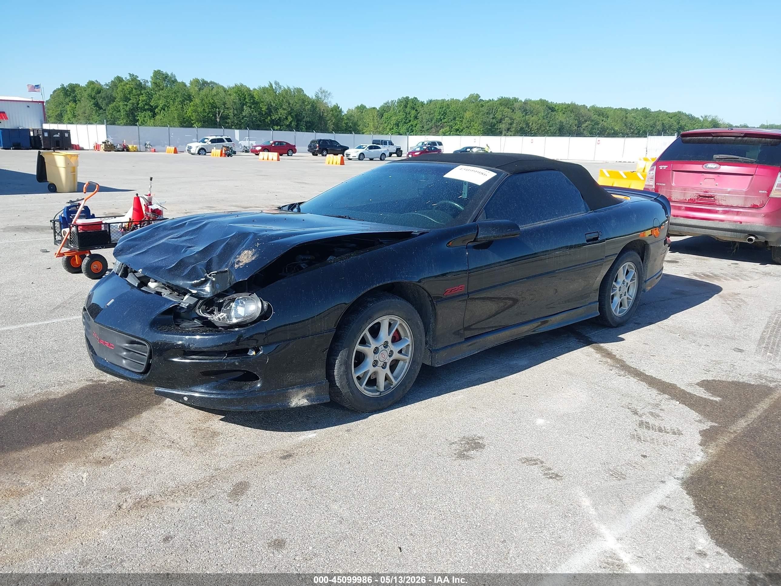 2002 Chevrolet Camaro Z28 Black vin: 2G1FP32G222135878