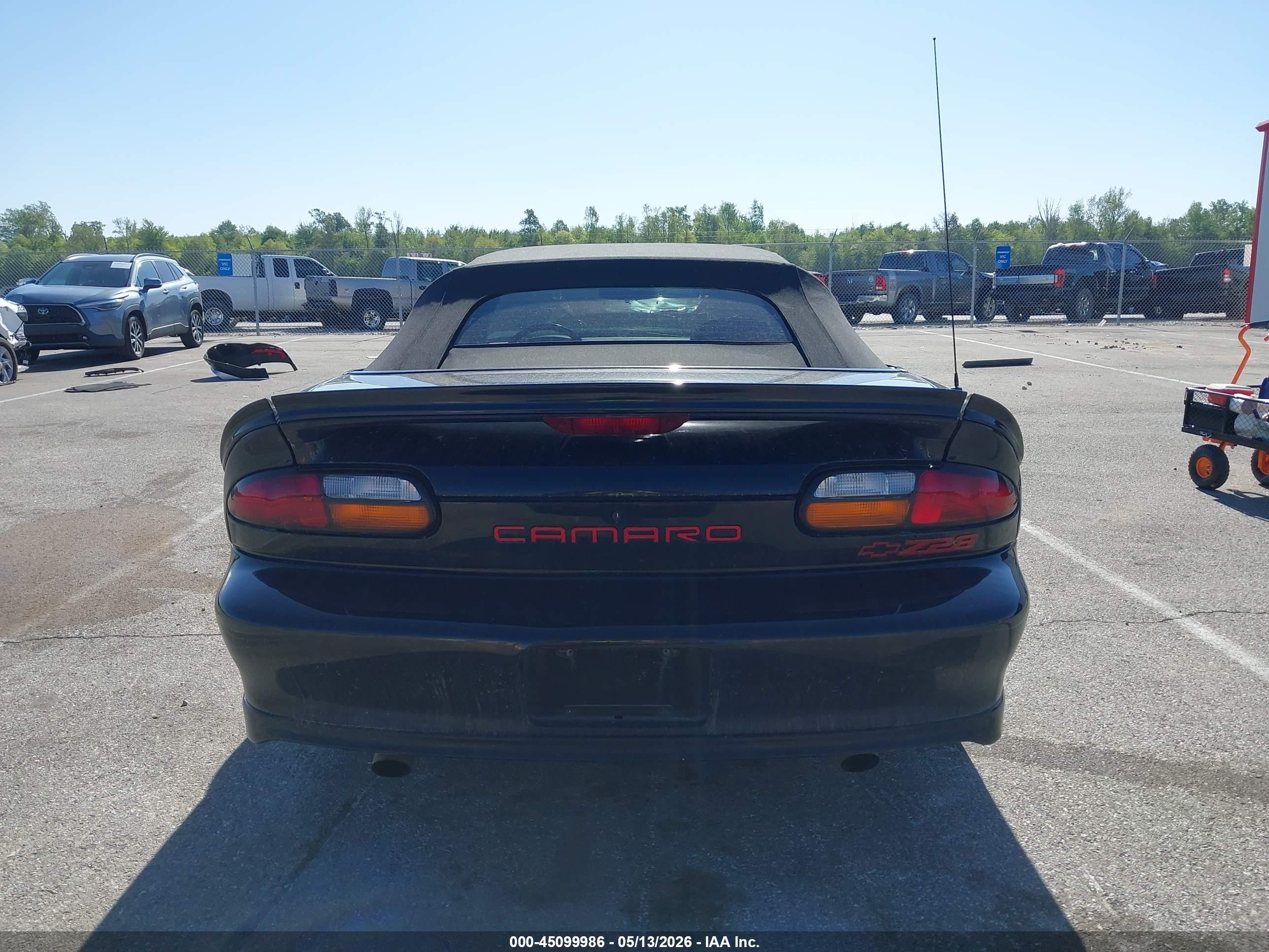 2002 Chevrolet Camaro Z28 Black vin: 2G1FP32G222135878