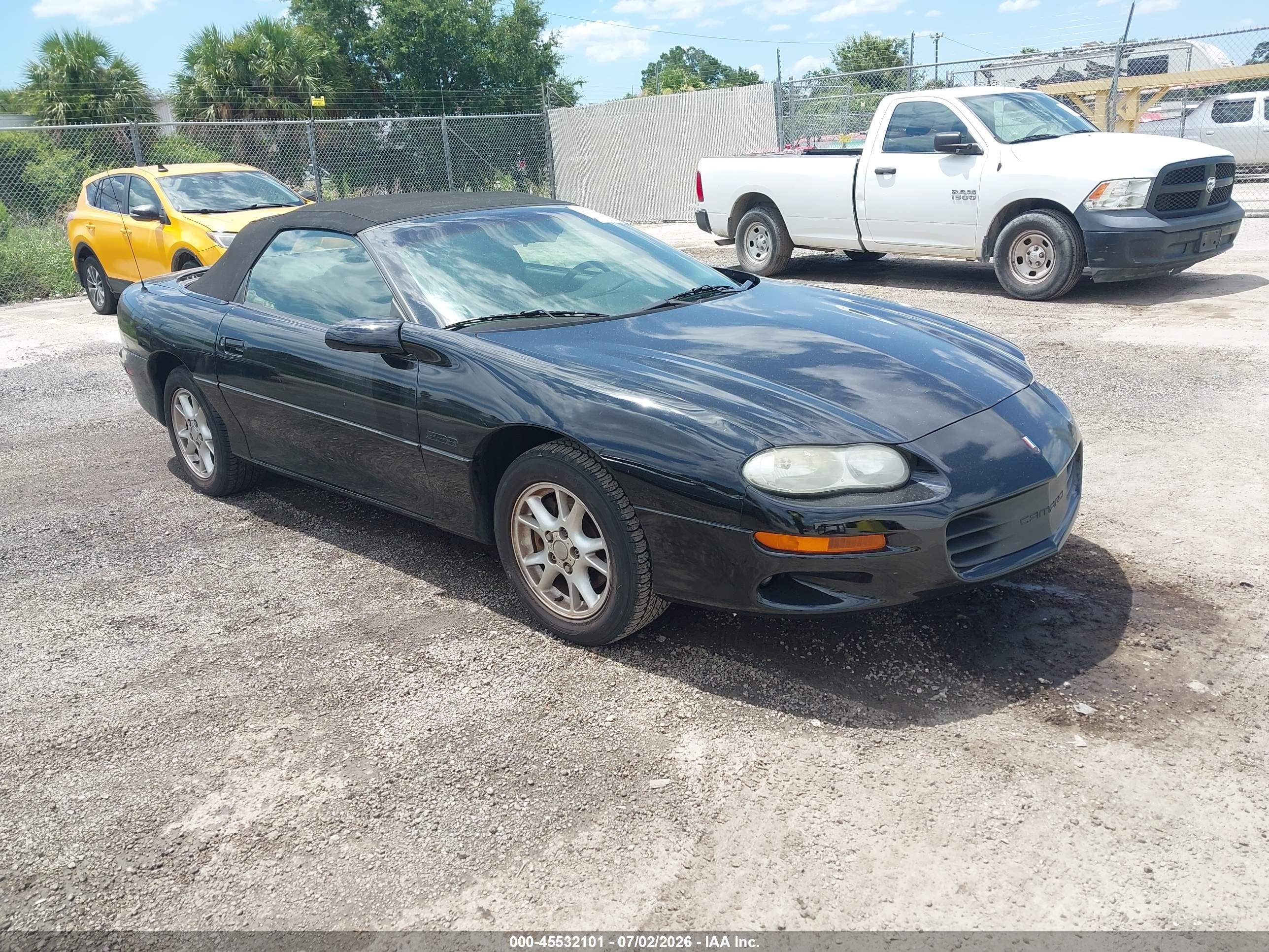 2002 Chevrolet Camaro Z28 Black vin: 2G1FP32G222161607