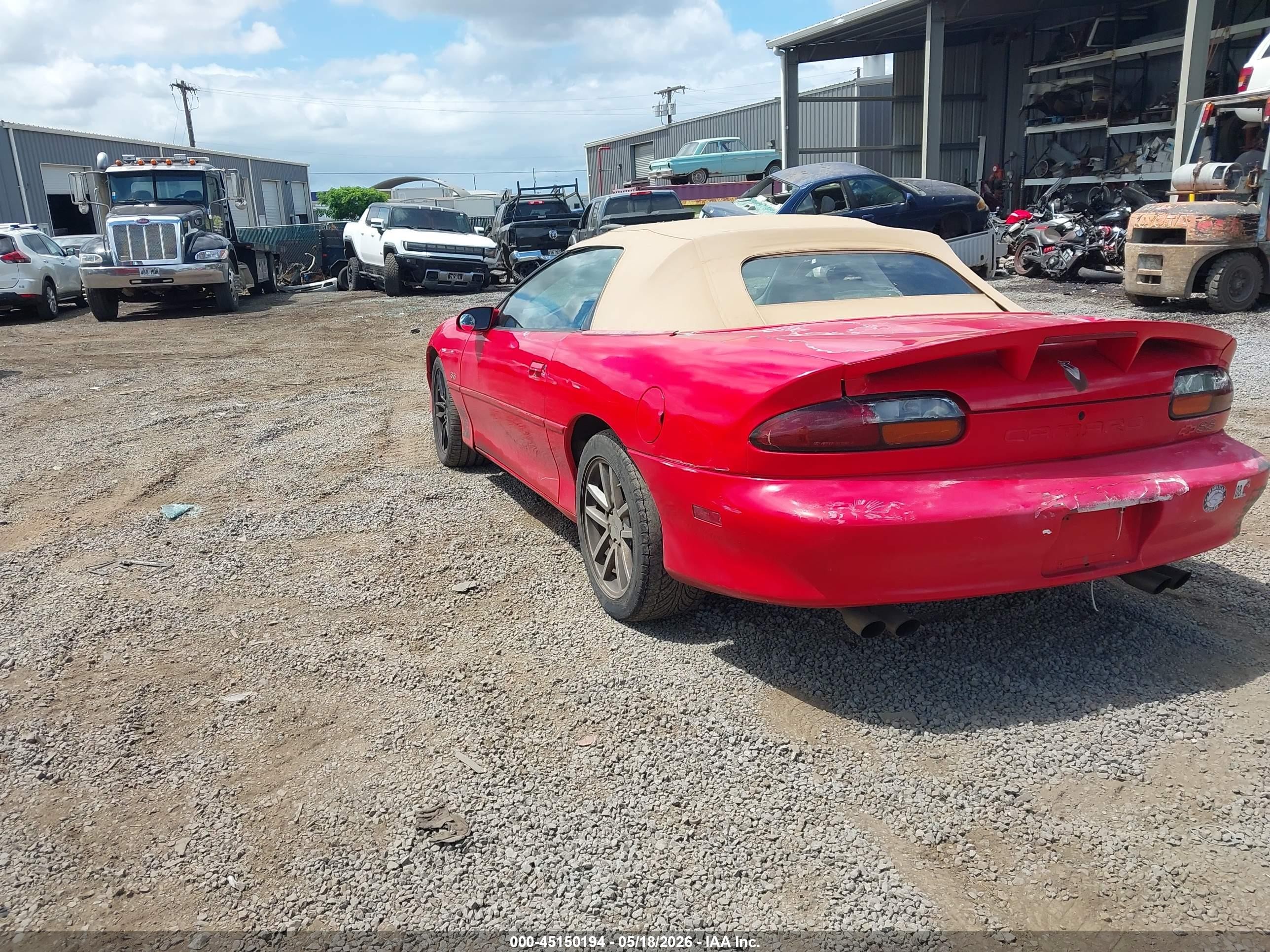 2002 Chevrolet Camaro Z28 Red vin: 2G1FP32GX22114910