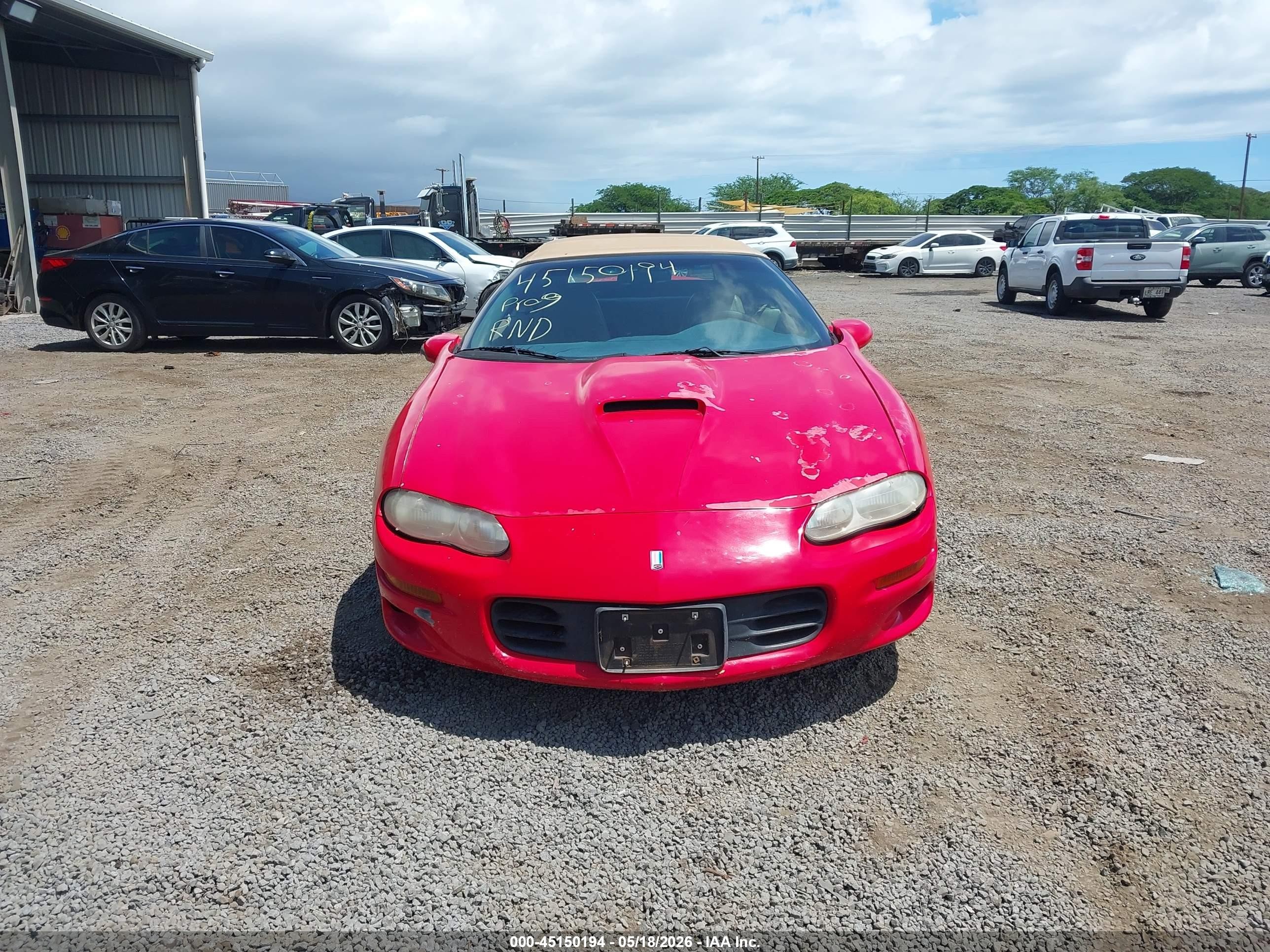 2002 Chevrolet Camaro Z28 Red vin: 2G1FP32GX22114910