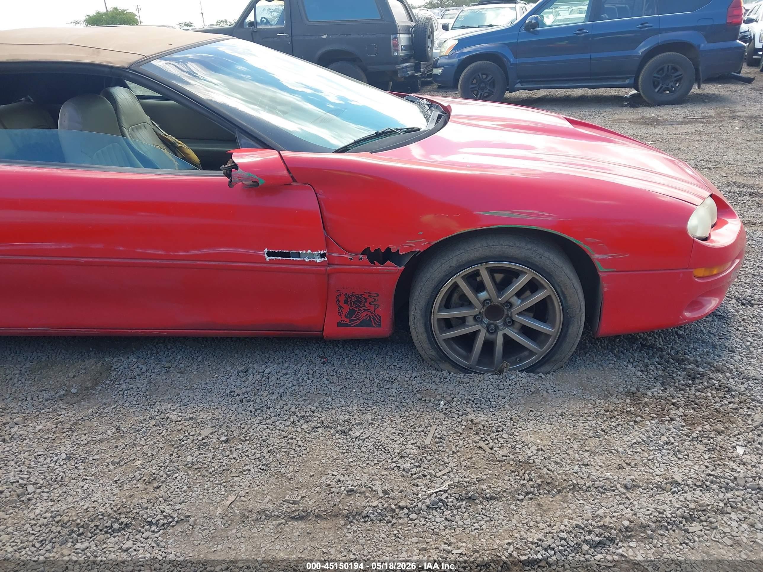 2002 Chevrolet Camaro Z28 Red vin: 2G1FP32GX22114910