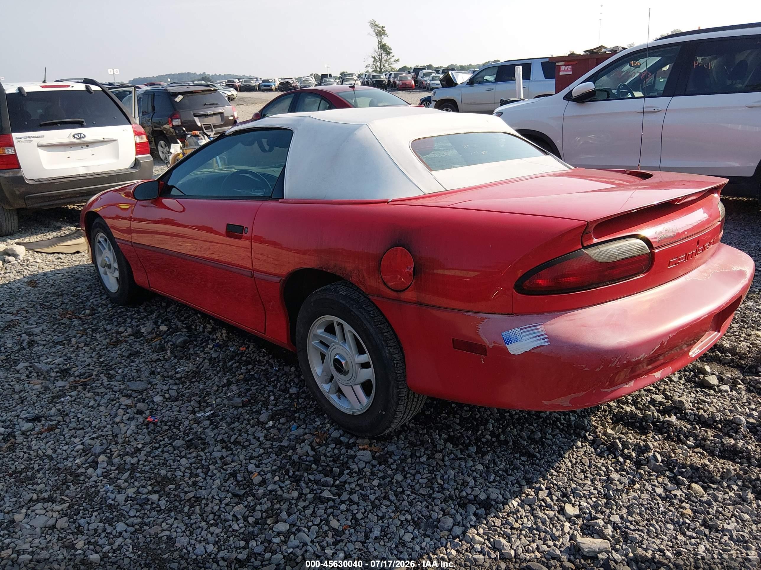 1996 Chevrolet Camaro Rs Red vin: 2G1FP32K0T2151552
