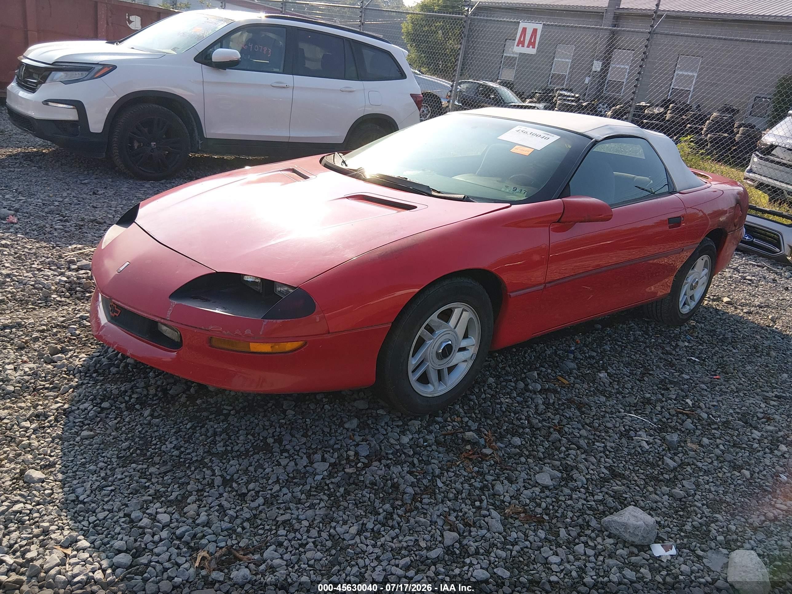 1996 Chevrolet Camaro Rs Red vin: 2G1FP32K0T2151552