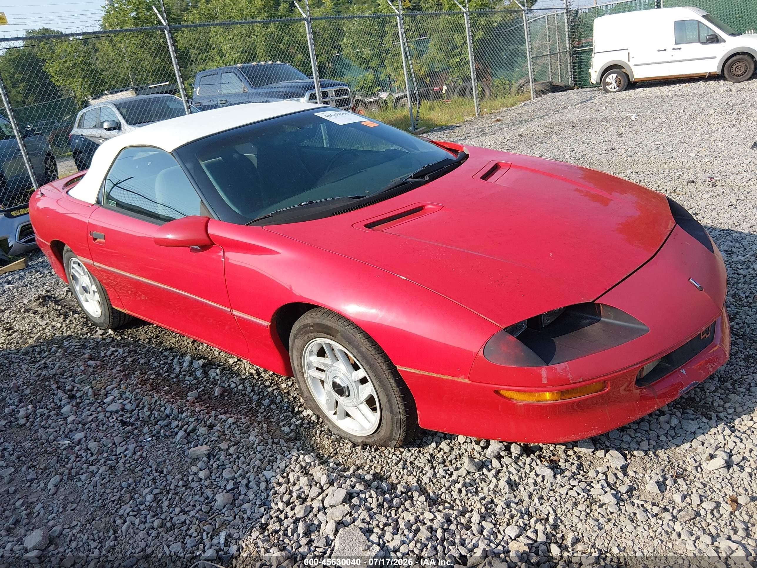 1996 Chevrolet Camaro Rs Red vin: 2G1FP32K0T2151552