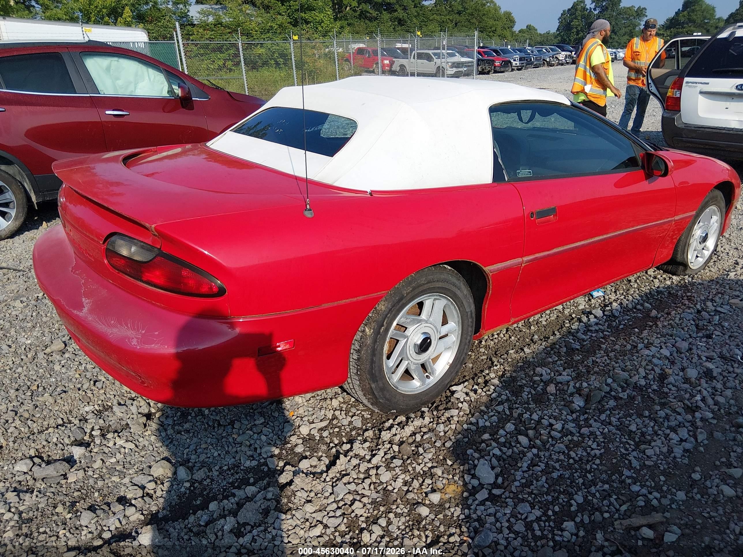 1996 Chevrolet Camaro Rs Red vin: 2G1FP32K0T2151552