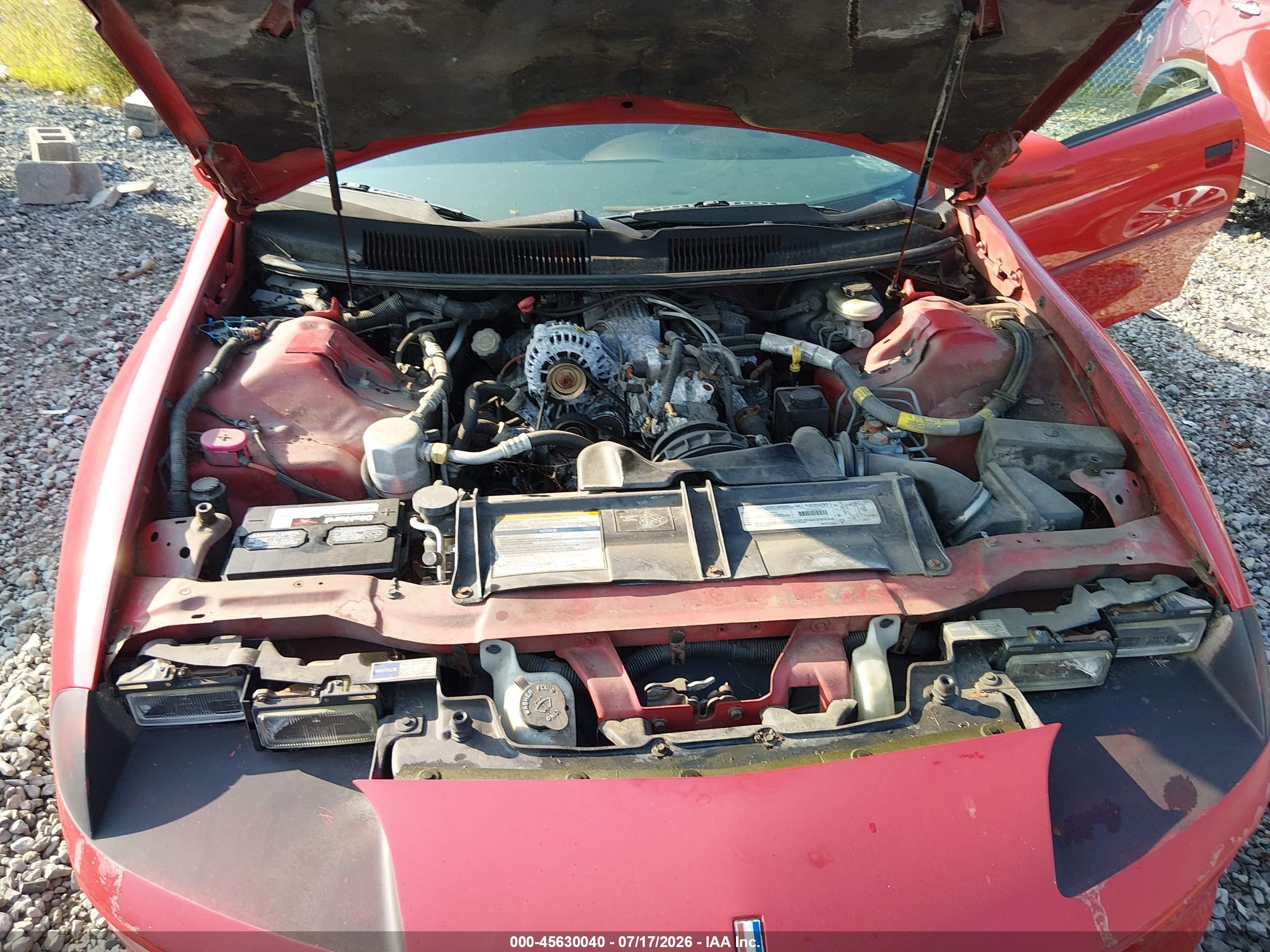 1996 Chevrolet Camaro Rs Red vin: 2G1FP32K0T2151552