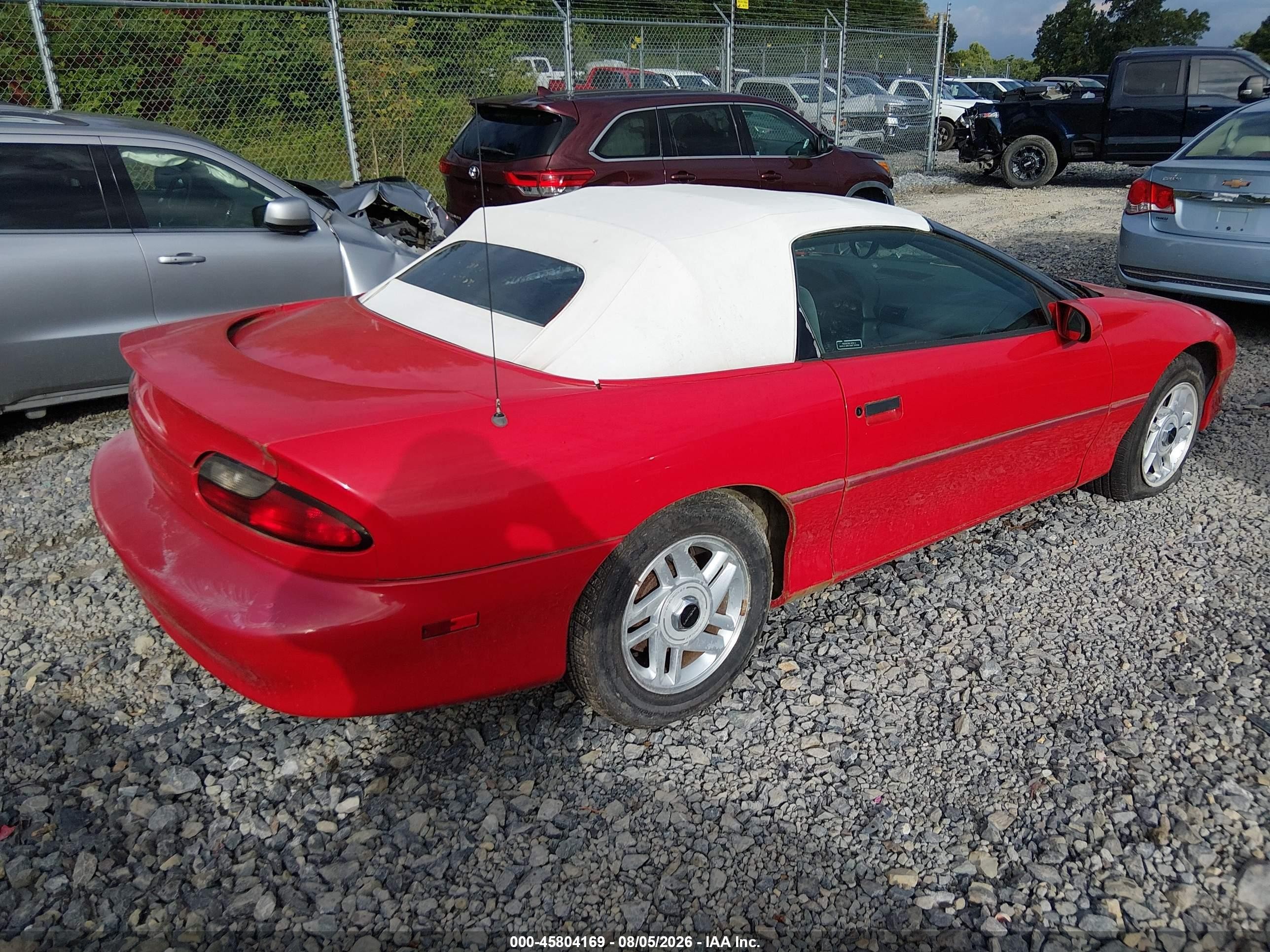 1996 Chevrolet Camaro Rs Red vin: 2G1FP32K0T2151552