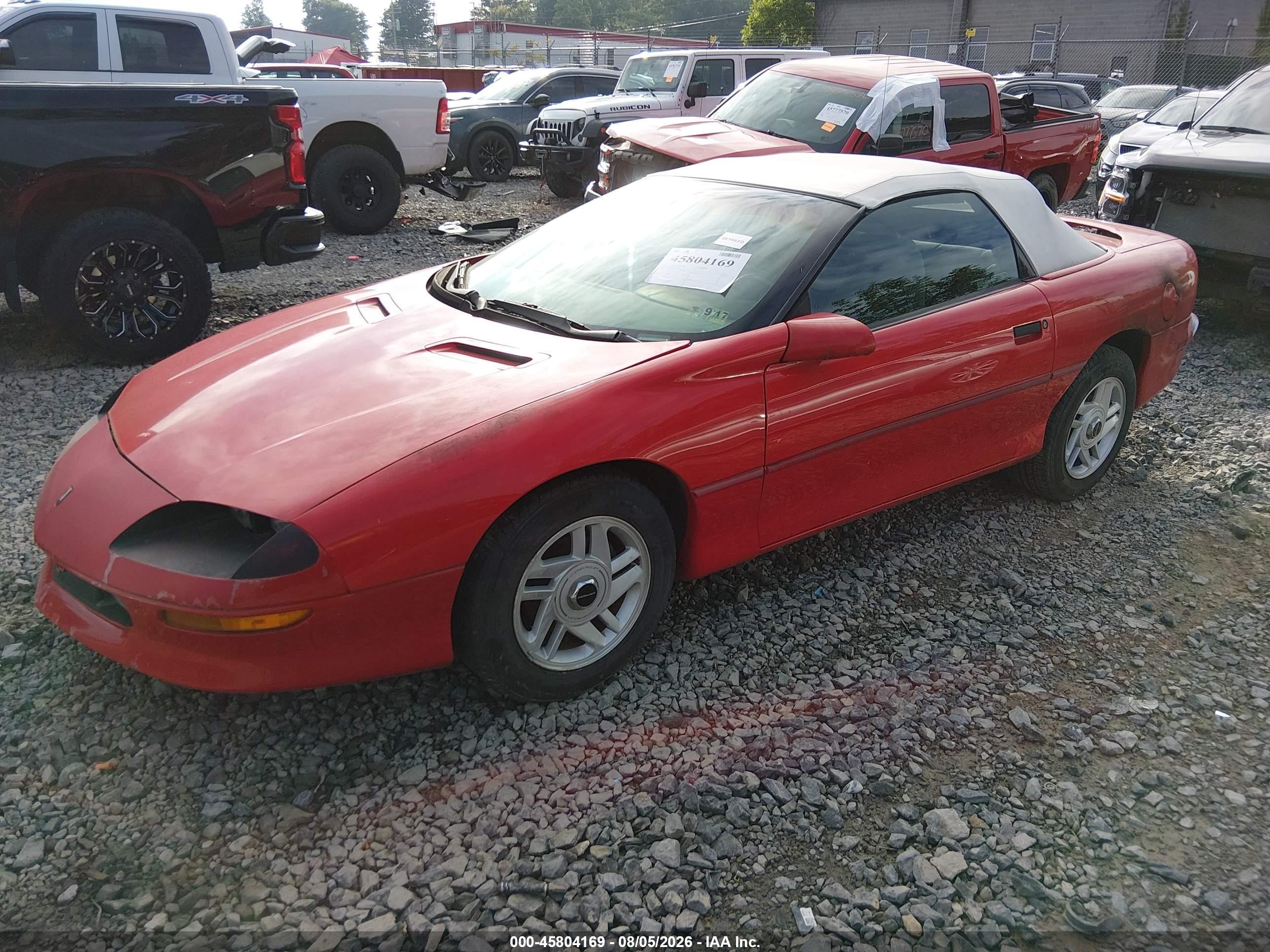 1996 Chevrolet Camaro Rs Red vin: 2G1FP32K0T2151552