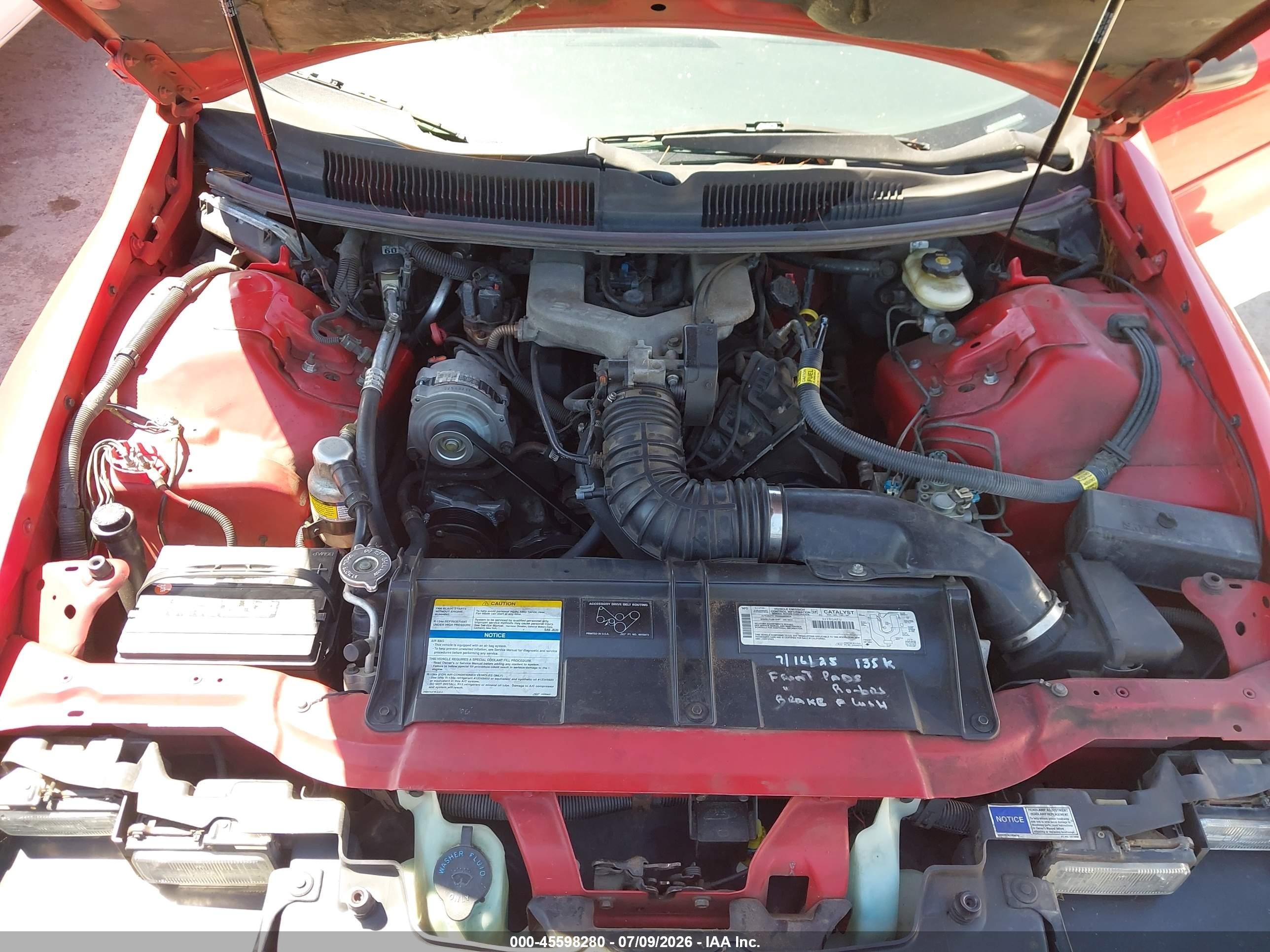 1995 Chevrolet Camaro   Red vin: 2G1FP32S8S2130124