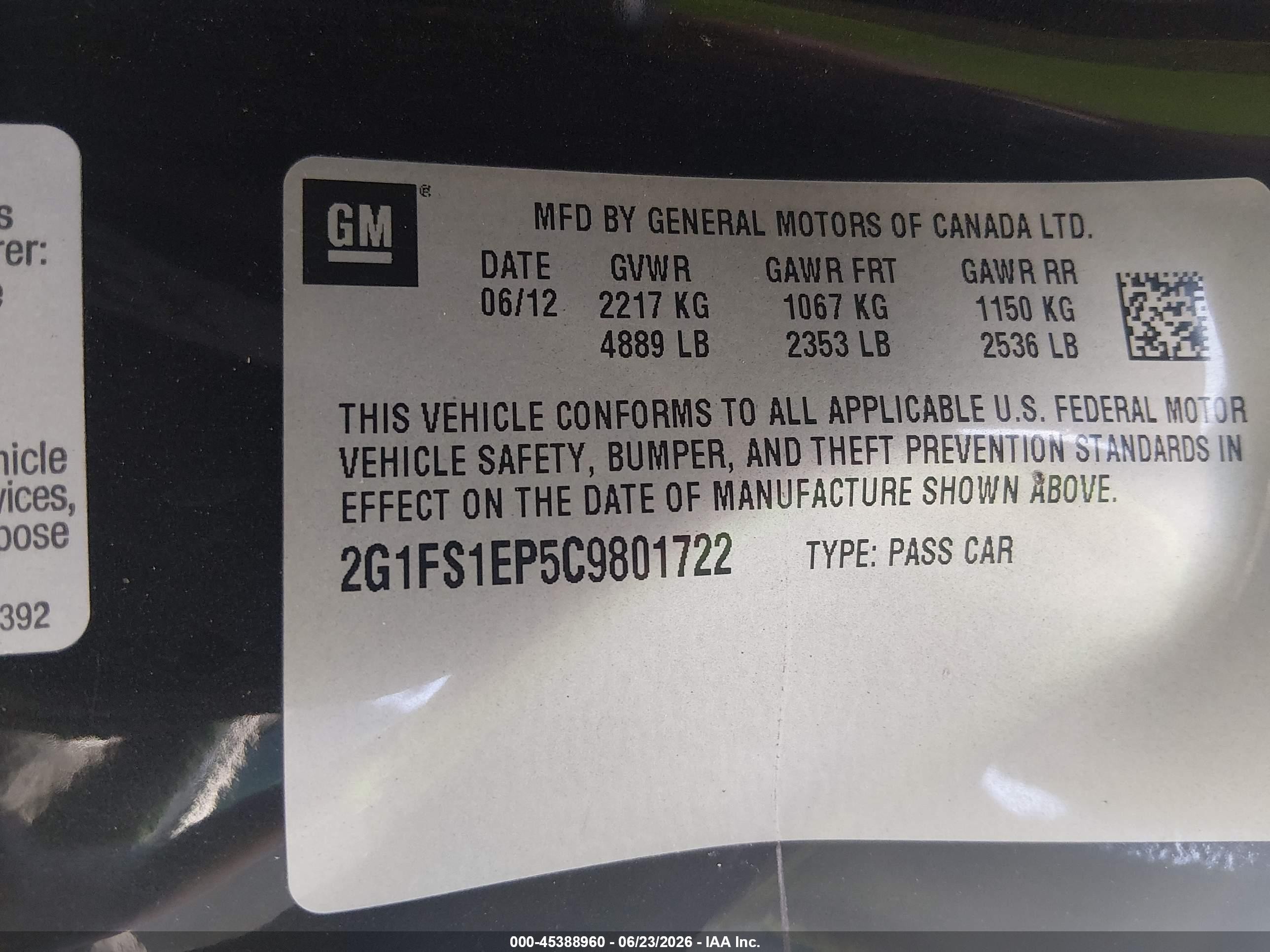 2012 Chevrolet Camaro Zl1 Black vin: 2G1FS1EP5C9801722