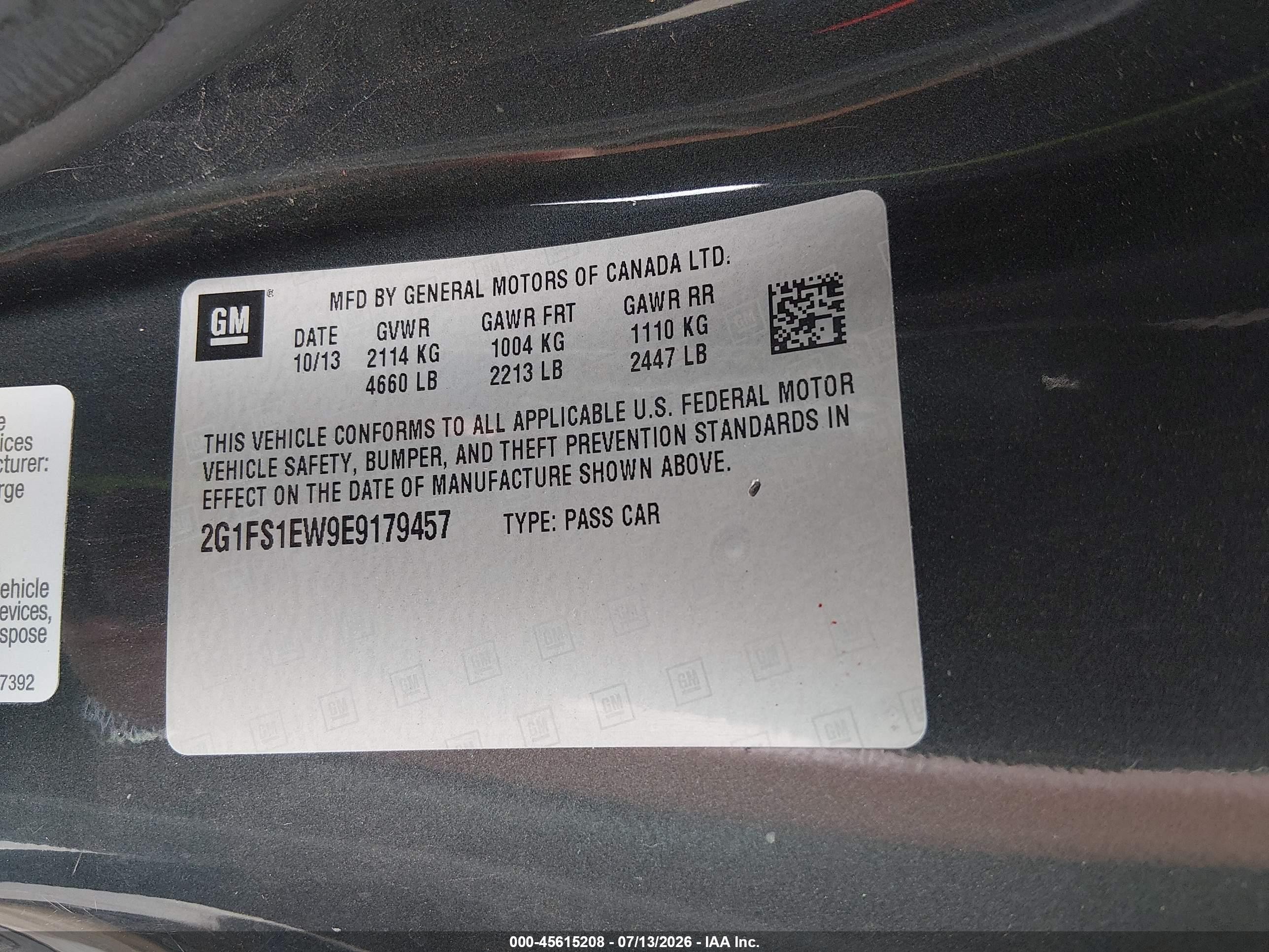 2014 Chevrolet Camaro 1ss Gray vin: 2G1FS1EW9E9179457