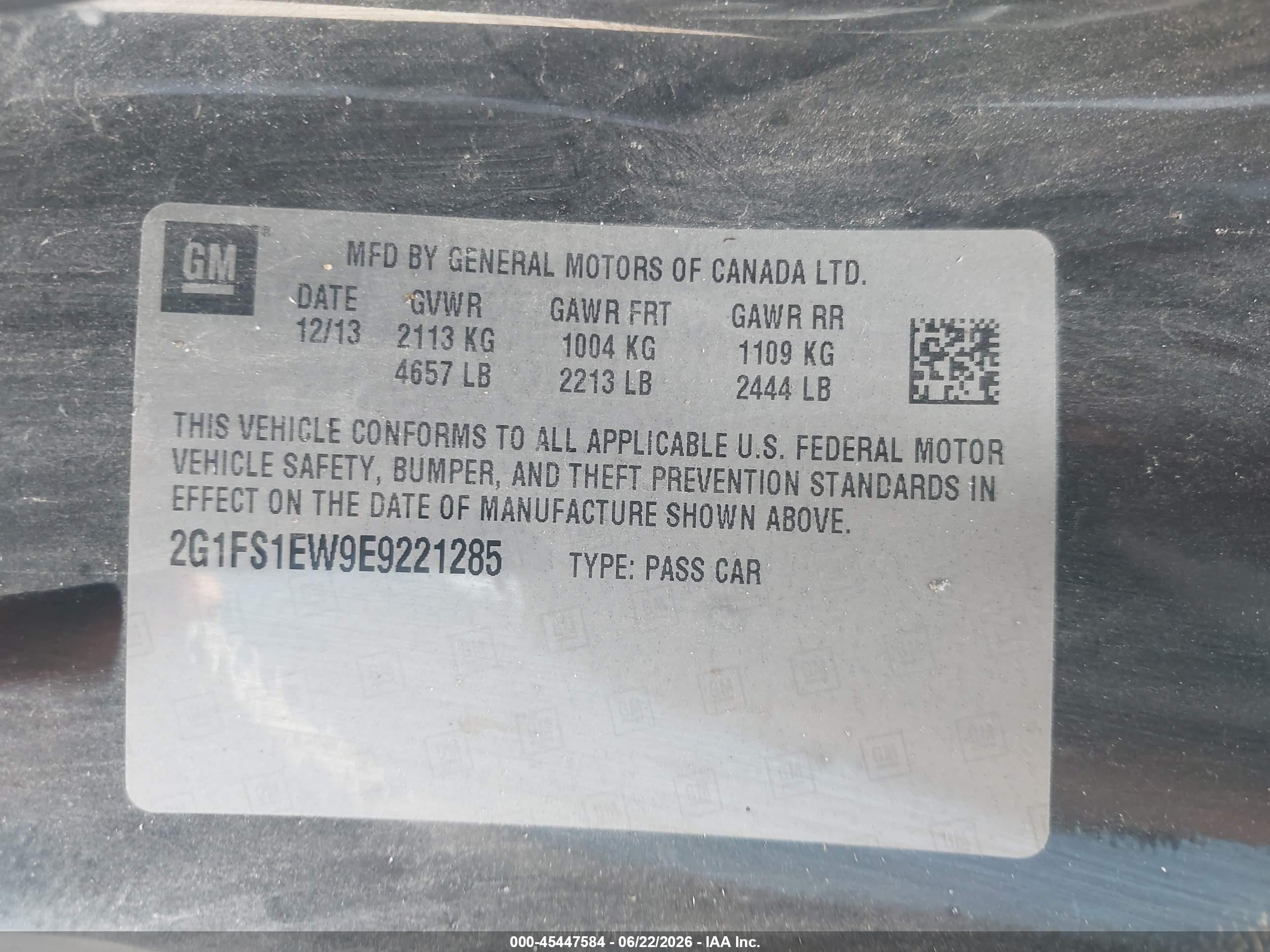 2014 Chevrolet Camaro 1ss Black vin: 2G1FS1EW9E9221285