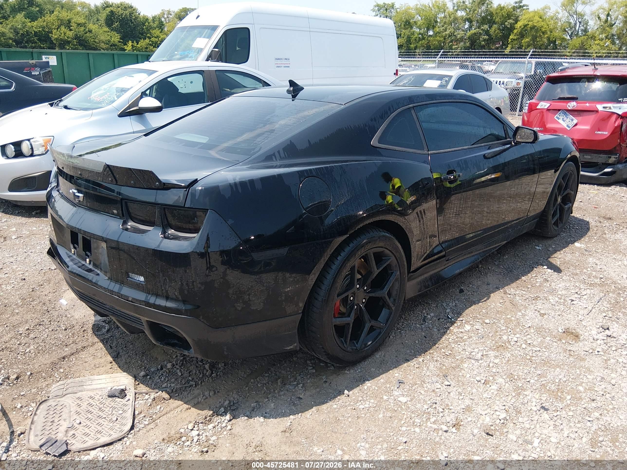2010 Chevrolet Camaro 2ss Black vin: 2G1FT1EW0A9137377