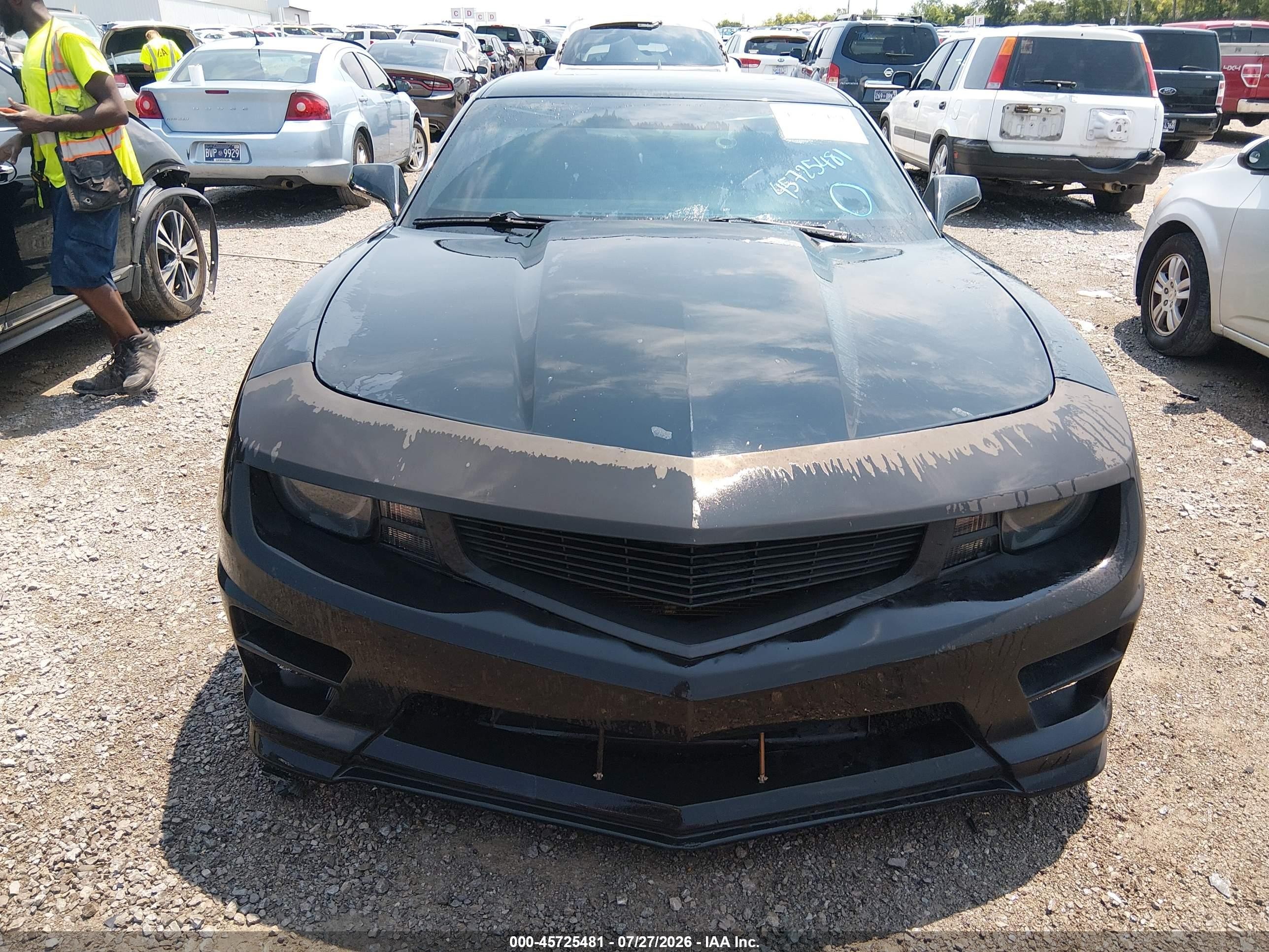 2010 Chevrolet Camaro 2ss Black vin: 2G1FT1EW0A9137377