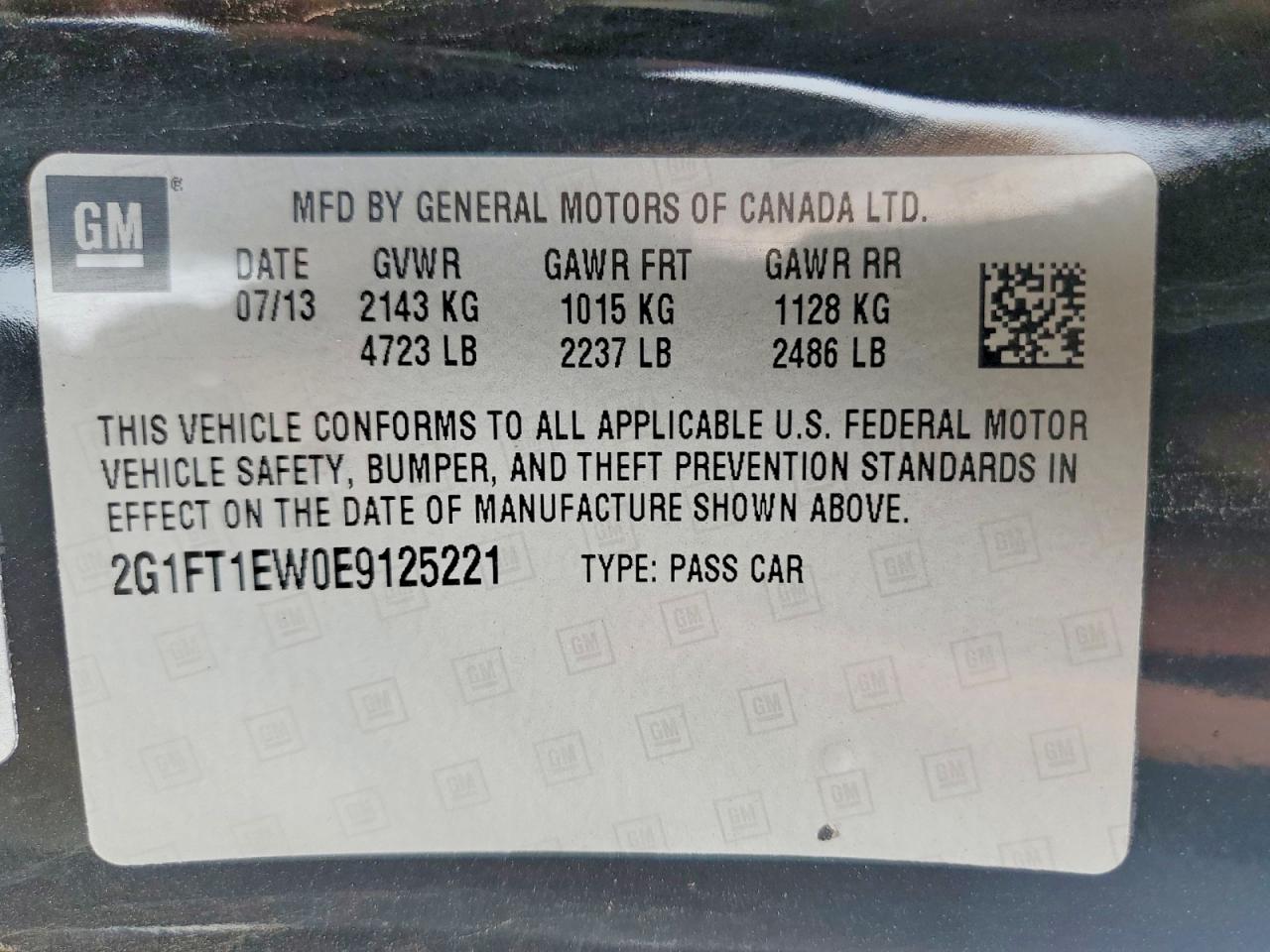 2014 Chevrolet Camaro 2ss Black vin: 2G1FT1EW0E9125221