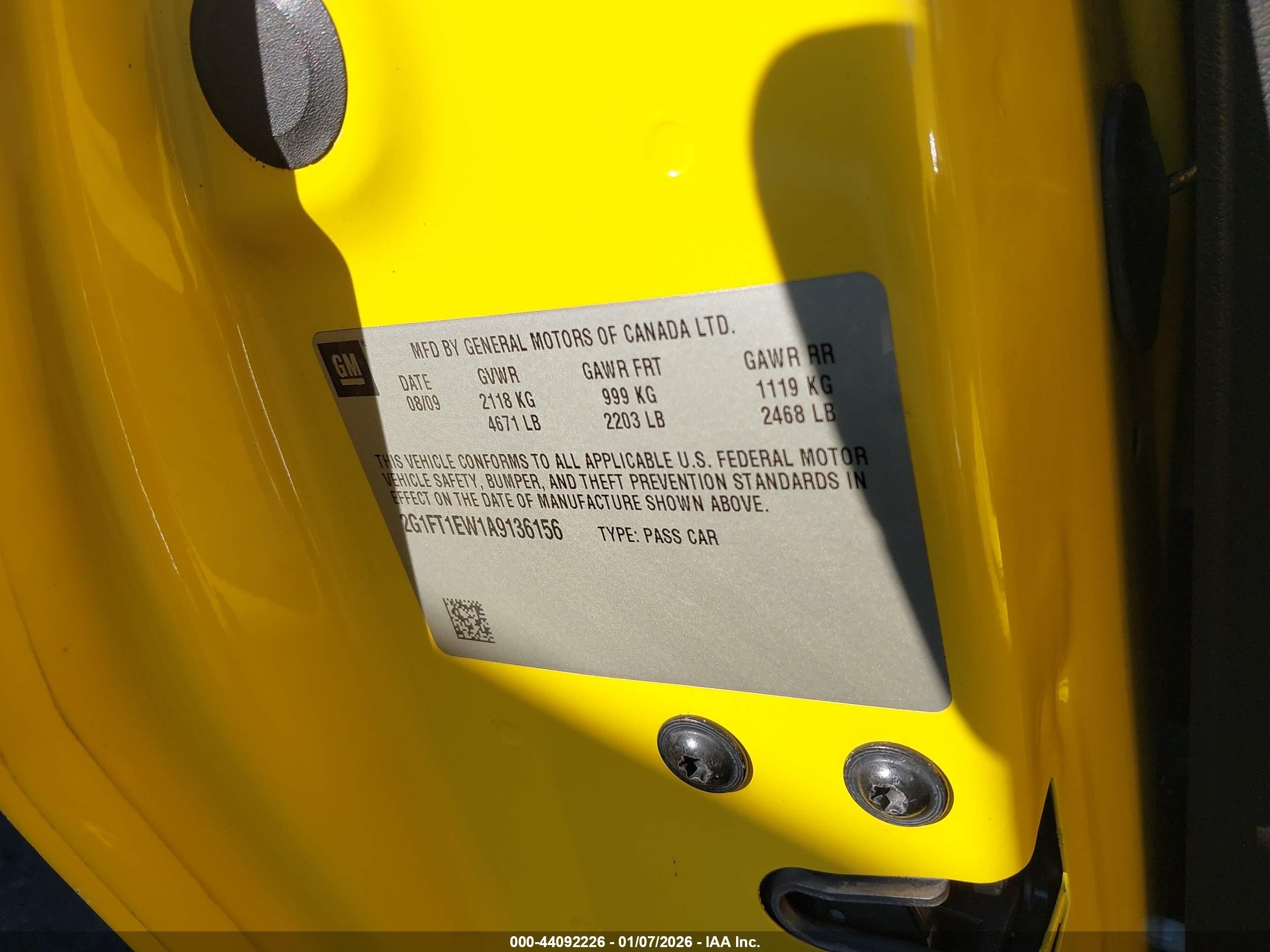 2010 Chevrolet Camaro 2ss Yellow vin: 2G1FT1EW1A9136156