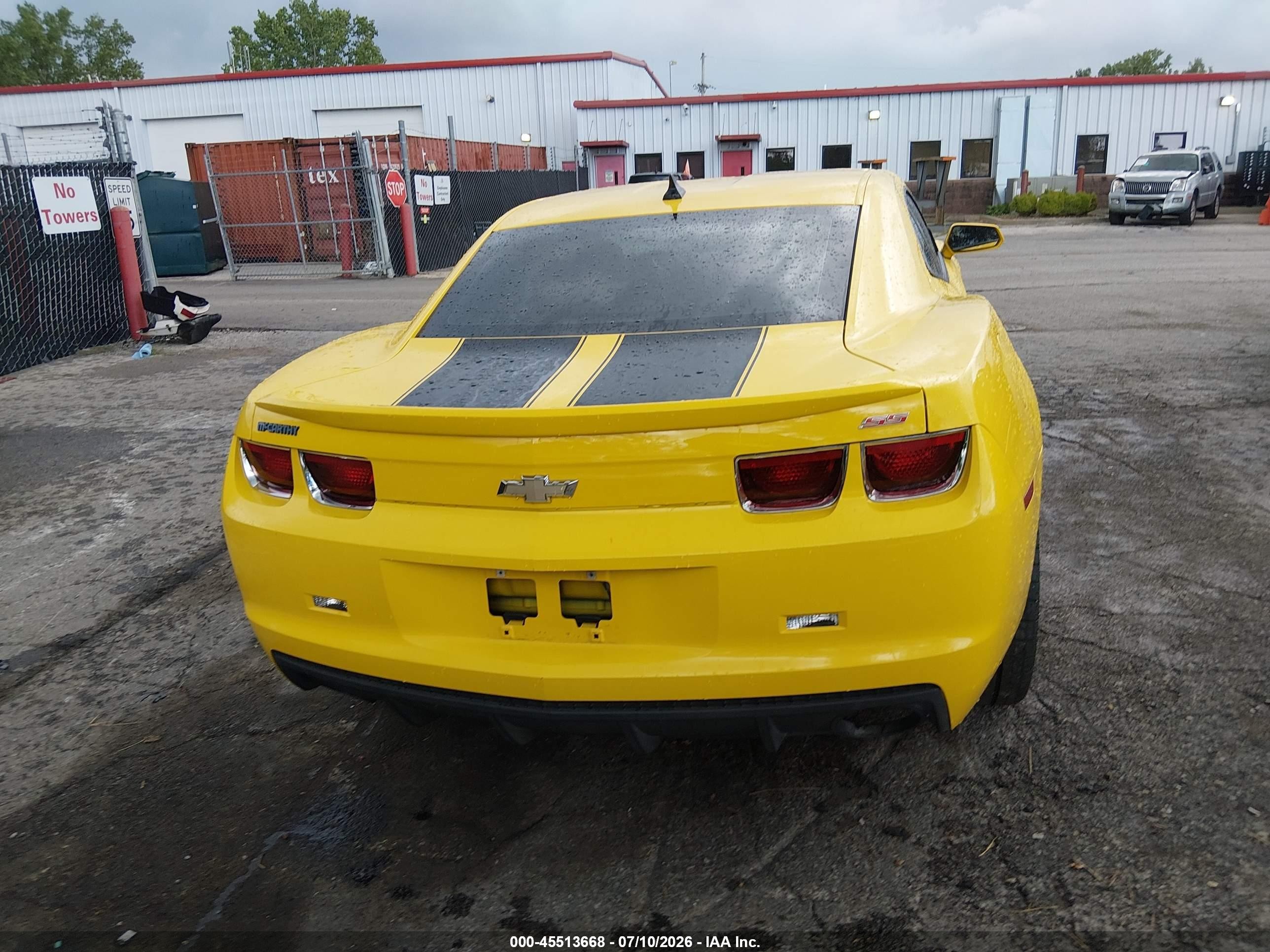 2010 Chevrolet Camaro 2ss Yellow vin: 2G1FT1EW3A9120881
