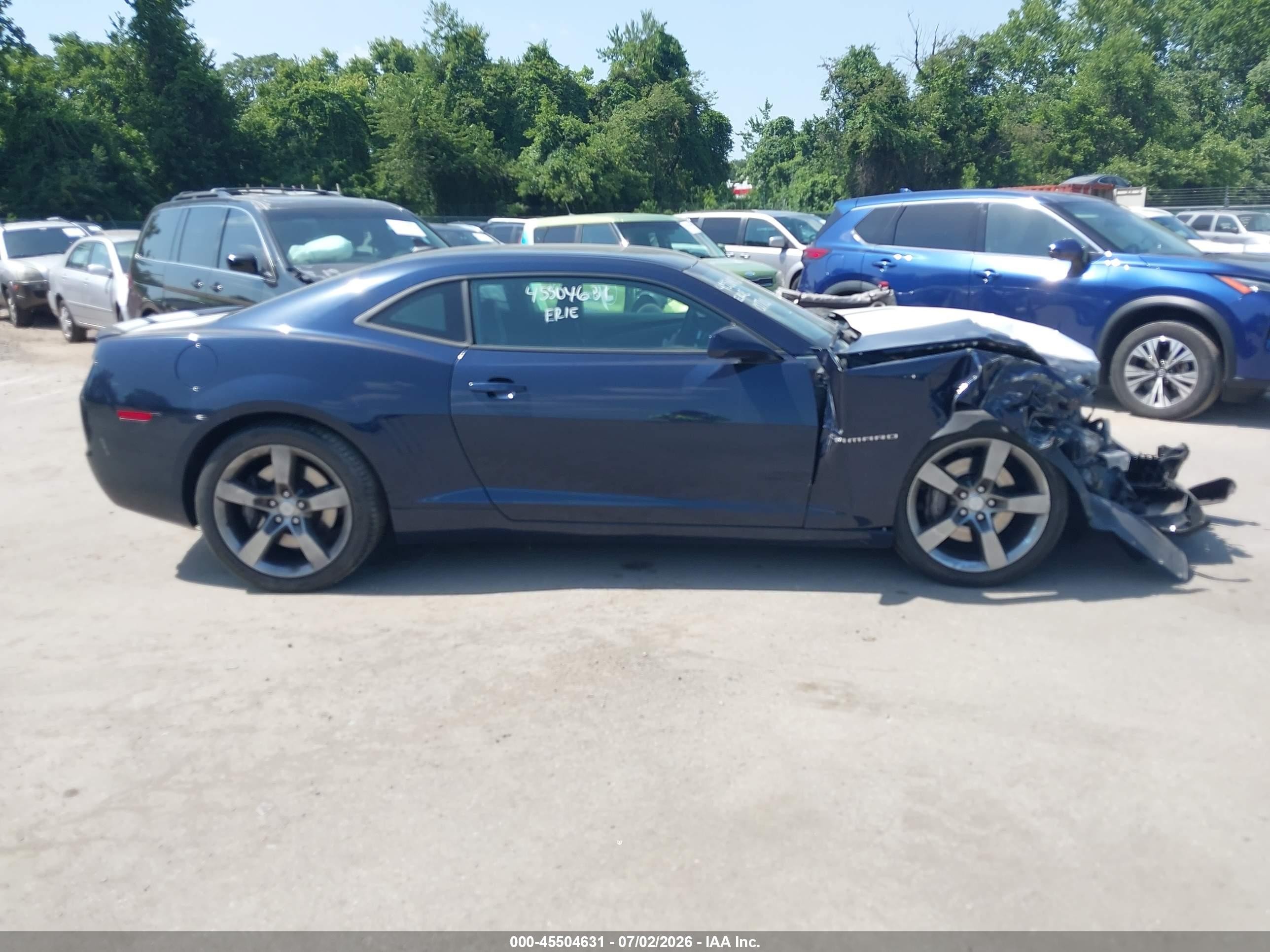 2011 Chevrolet Camaro 2ss Dark Blue vin: 2G1FT1EW4B9184851