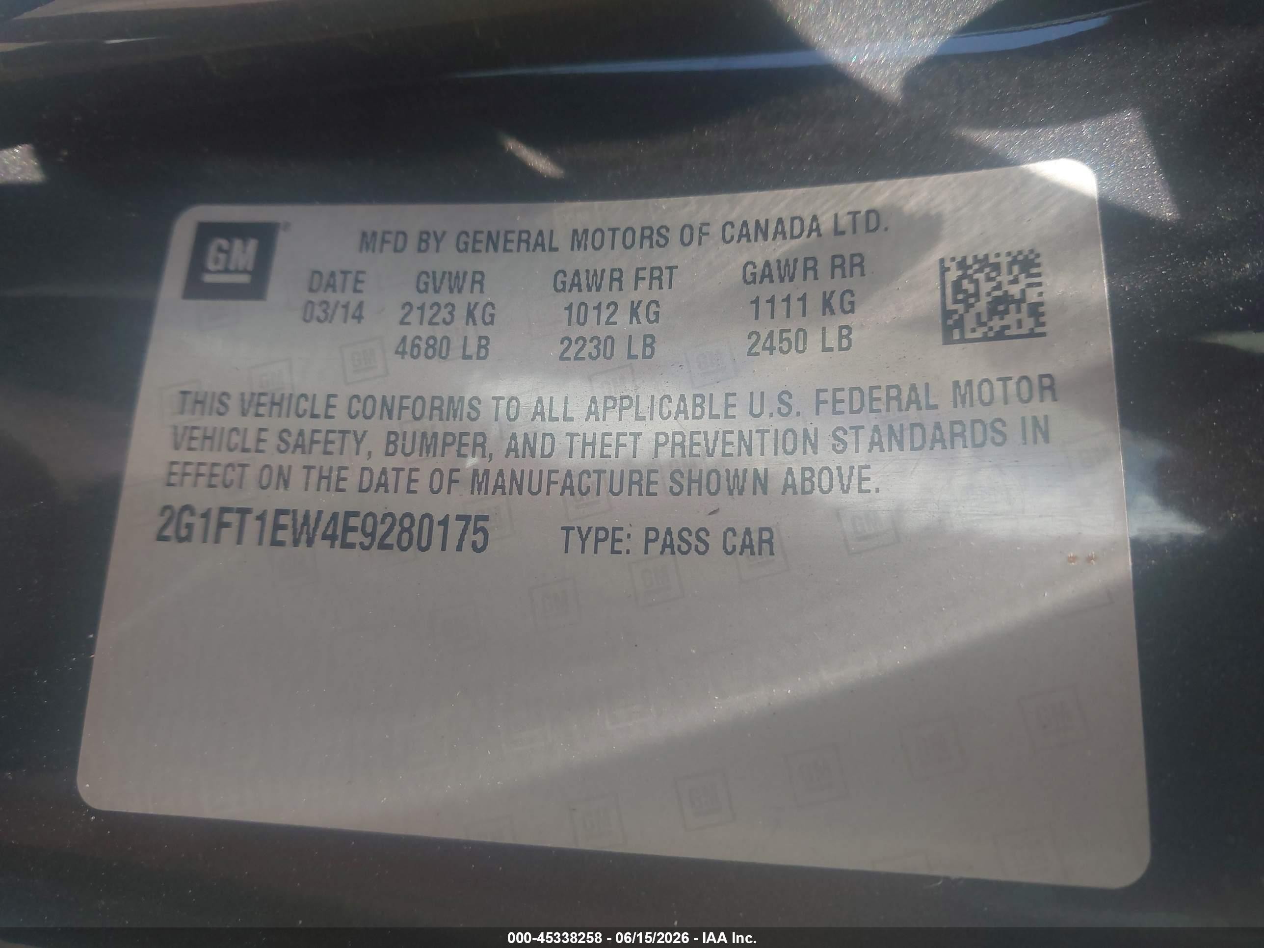 2014 Chevrolet Camaro 2ss Black vin: 2G1FT1EW4E9280175