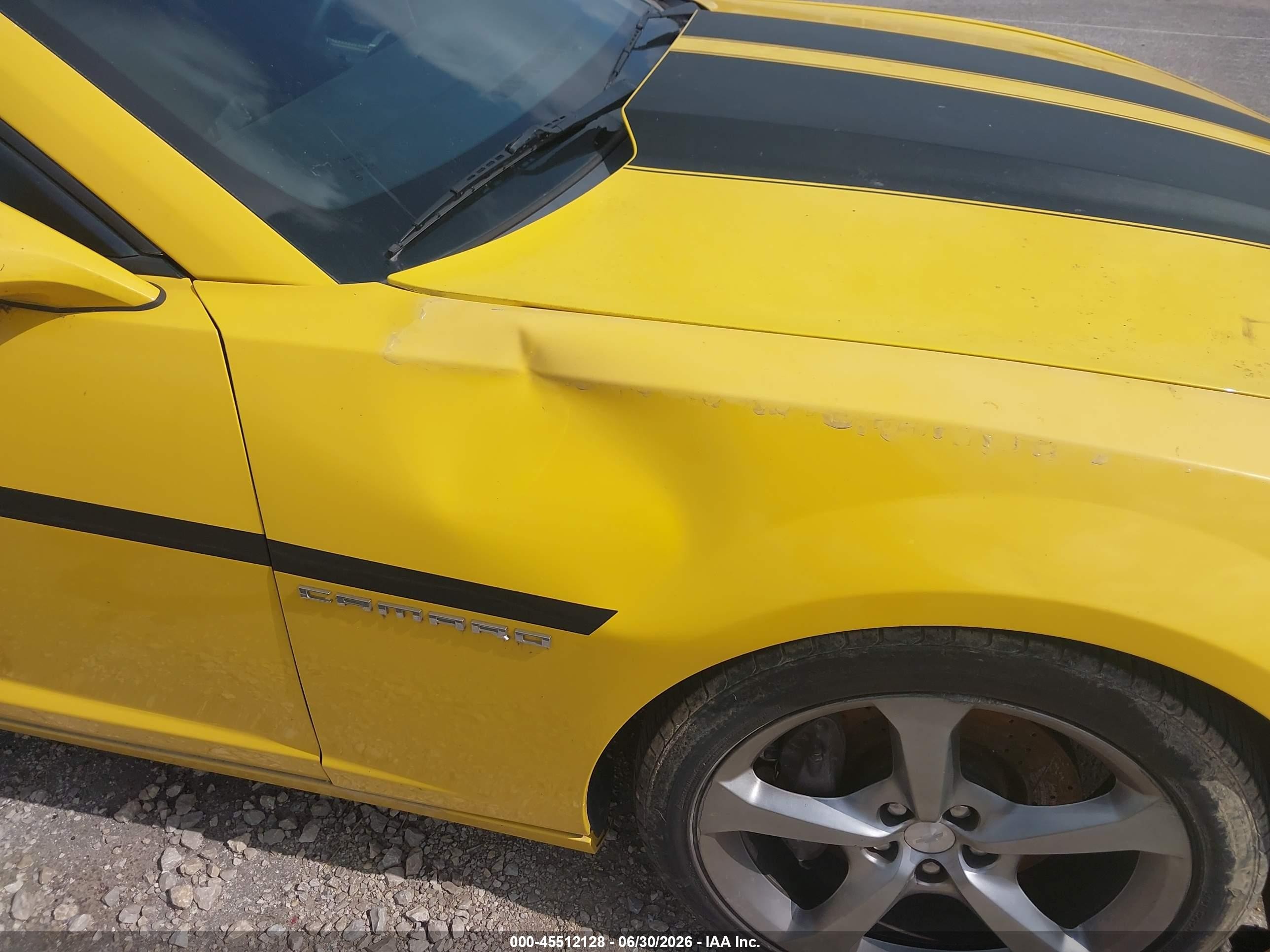 2010 Chevrolet Camaro 2ss Yellow vin: 2G1FT1EW5A9218438