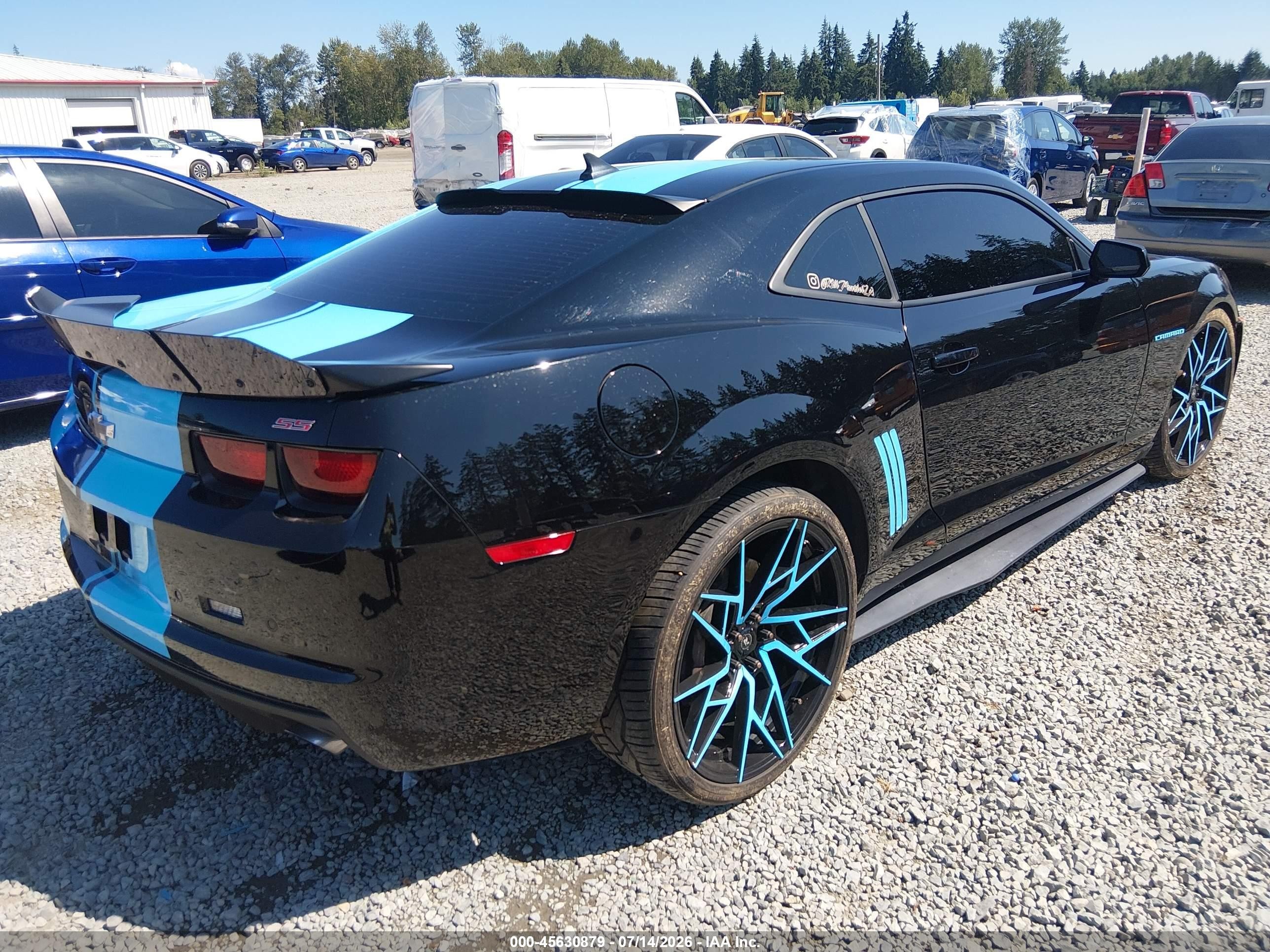 2011 Chevrolet Camaro 2ss Black vin: 2G1FT1EW6B9107074