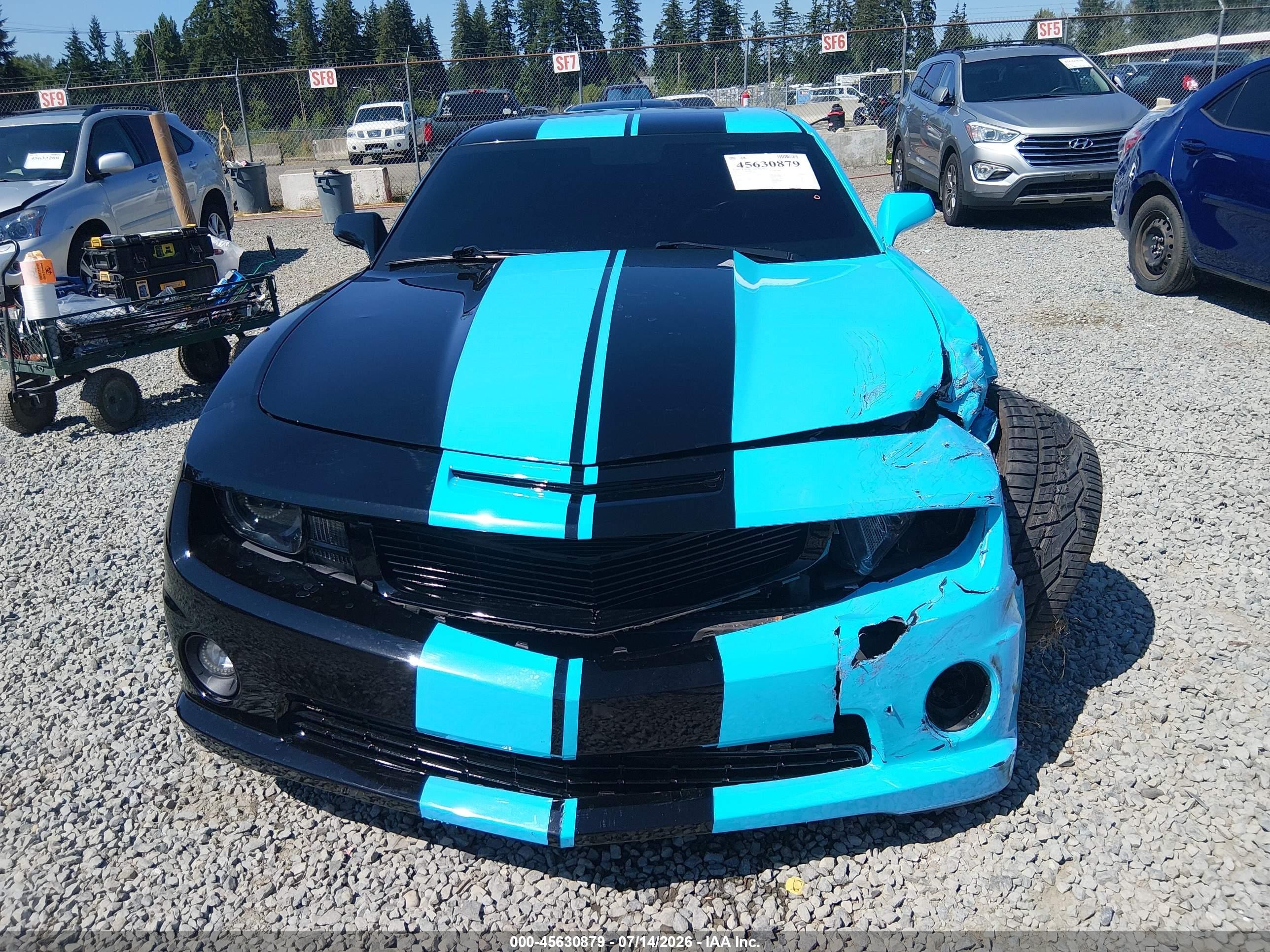 2011 Chevrolet Camaro 2ss Black vin: 2G1FT1EW6B9107074