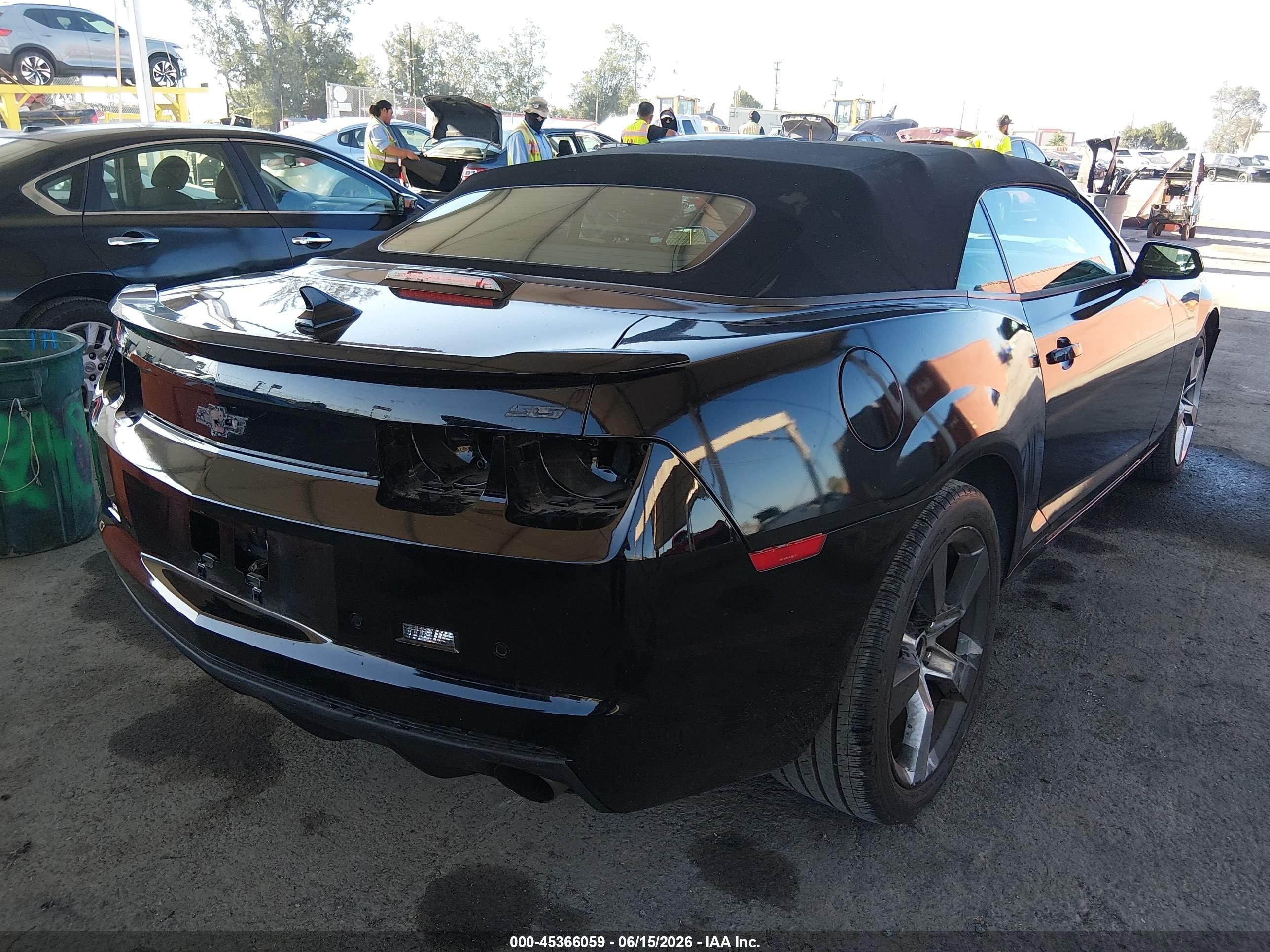 2012 Chevrolet Camaro 2ss Black vin: 2G1FT3DW6C9190827