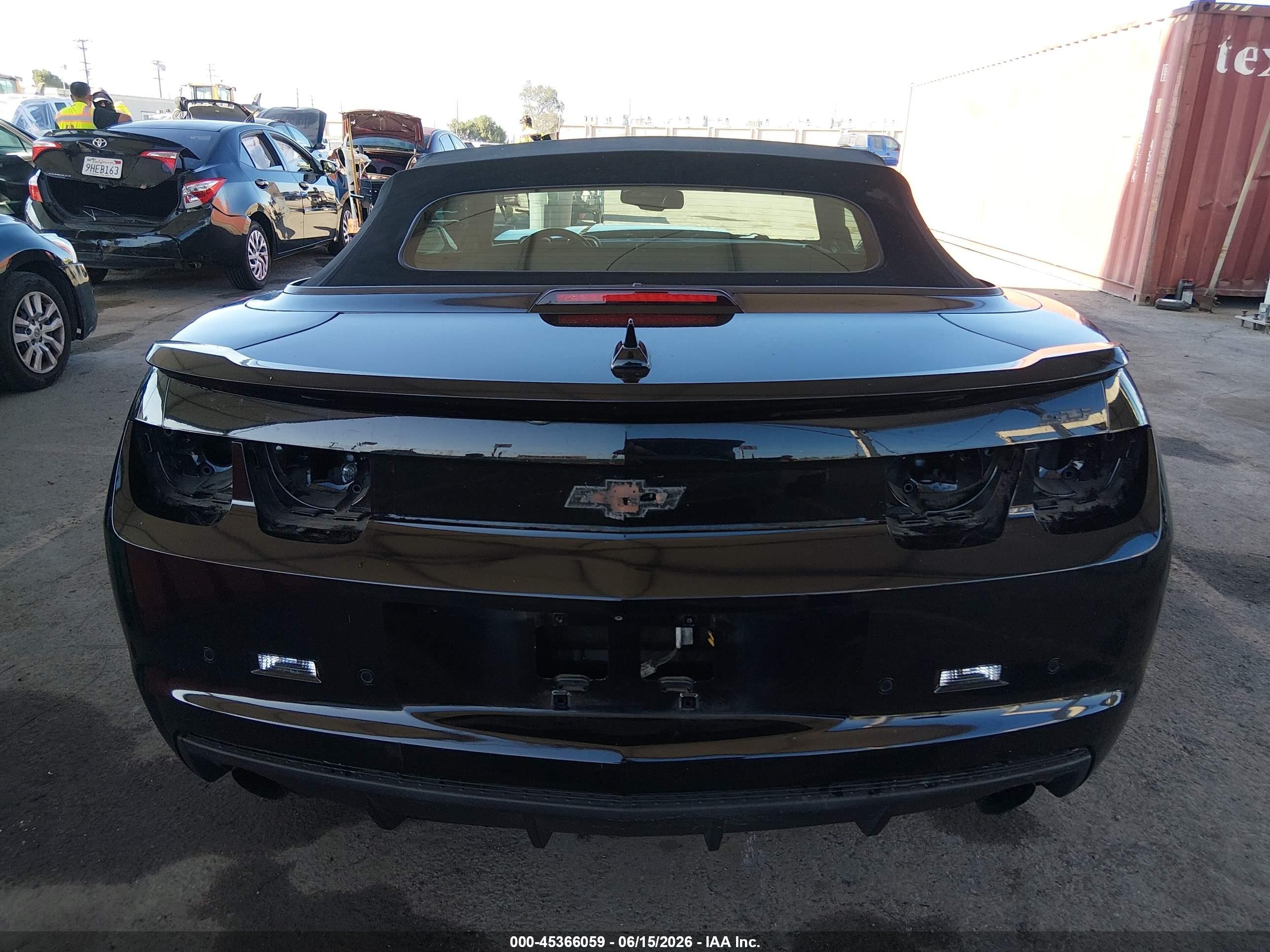 2012 Chevrolet Camaro 2ss Black vin: 2G1FT3DW6C9190827
