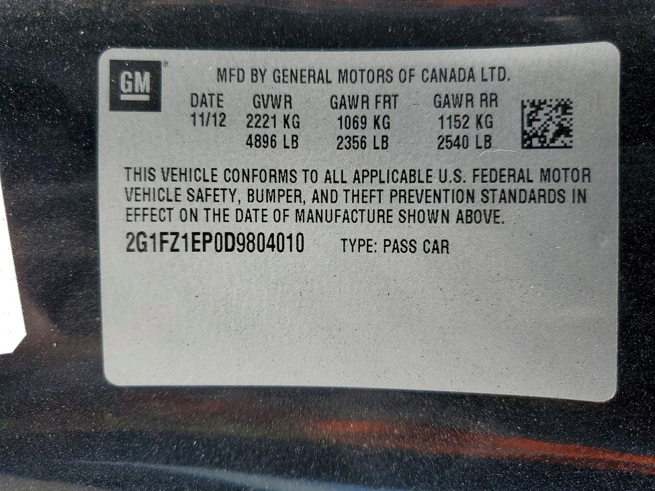 2013 Chevrolet Camaro Zl1 Black vin: 2G1FZ1EP0D9804010