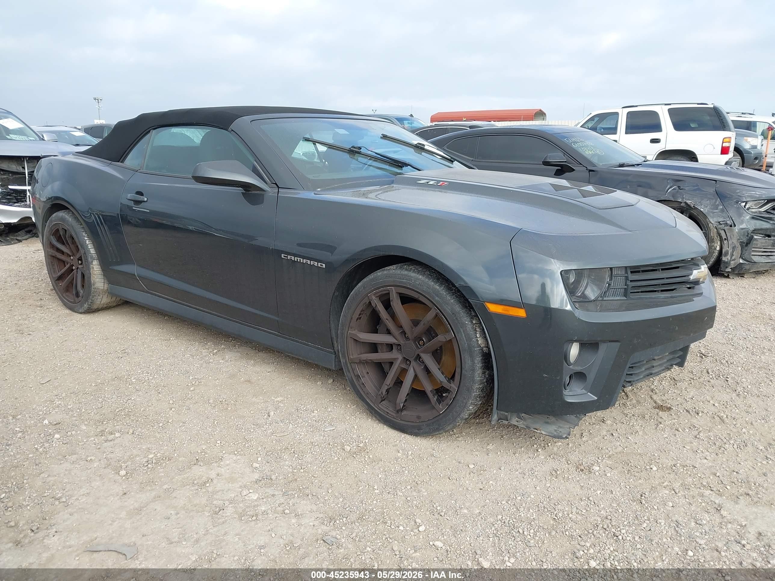 2014 Chevrolet Camaro Zl1 Gray vin: 2G1FZ3DP7E9800566