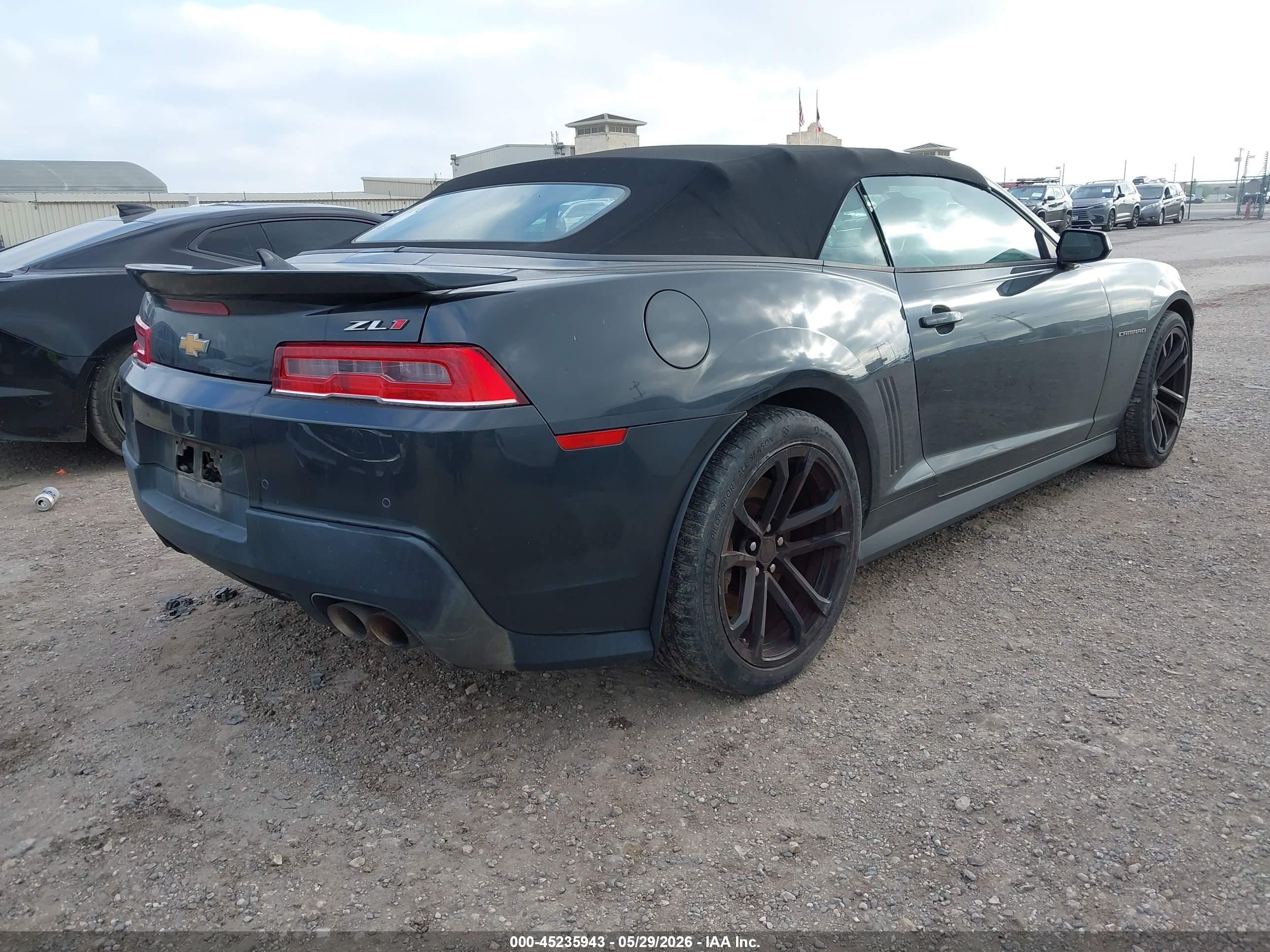 2014 Chevrolet Camaro Zl1 Gray vin: 2G1FZ3DP7E9800566