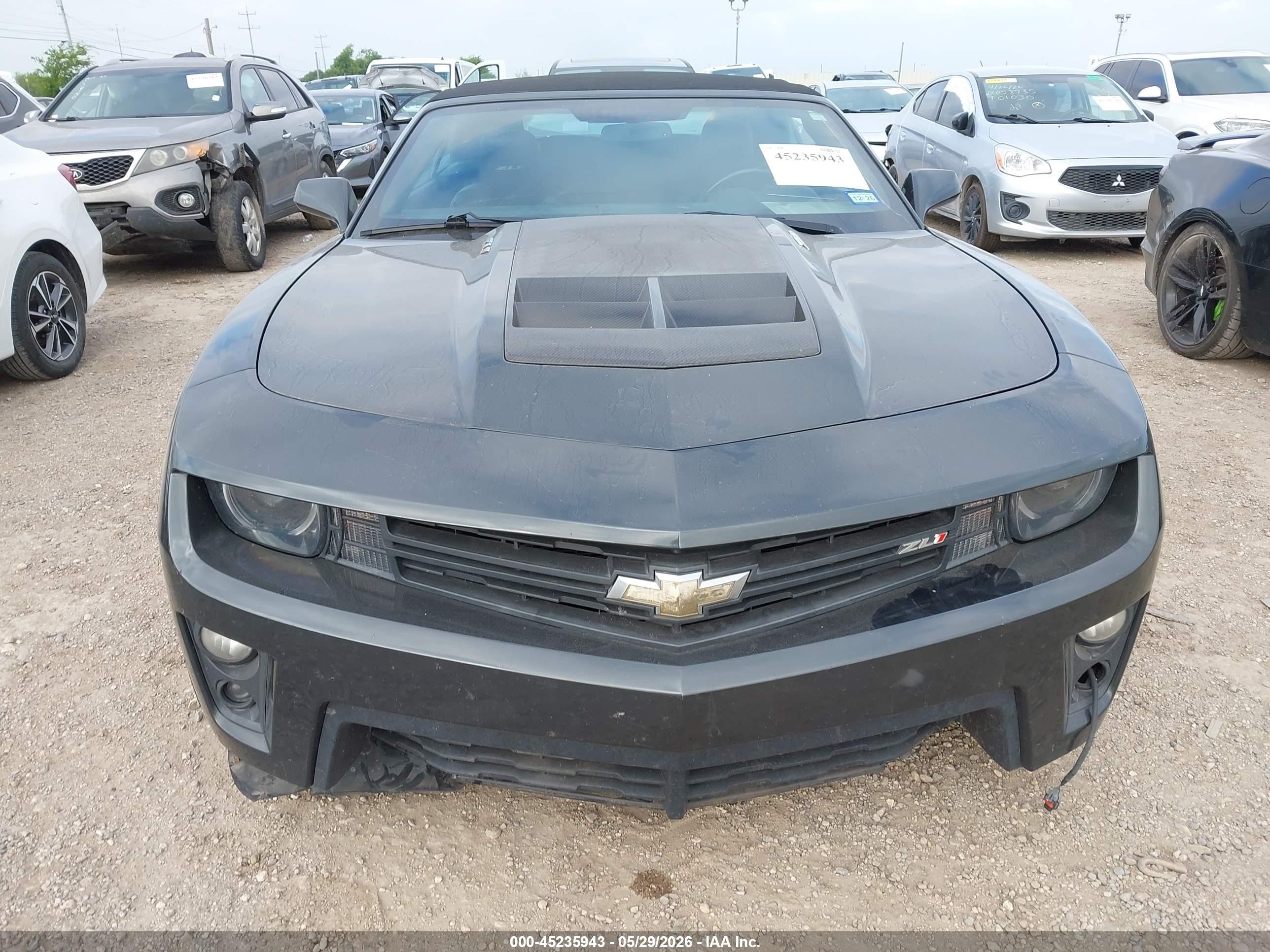 2014 Chevrolet Camaro Zl1 Gray vin: 2G1FZ3DP7E9800566
