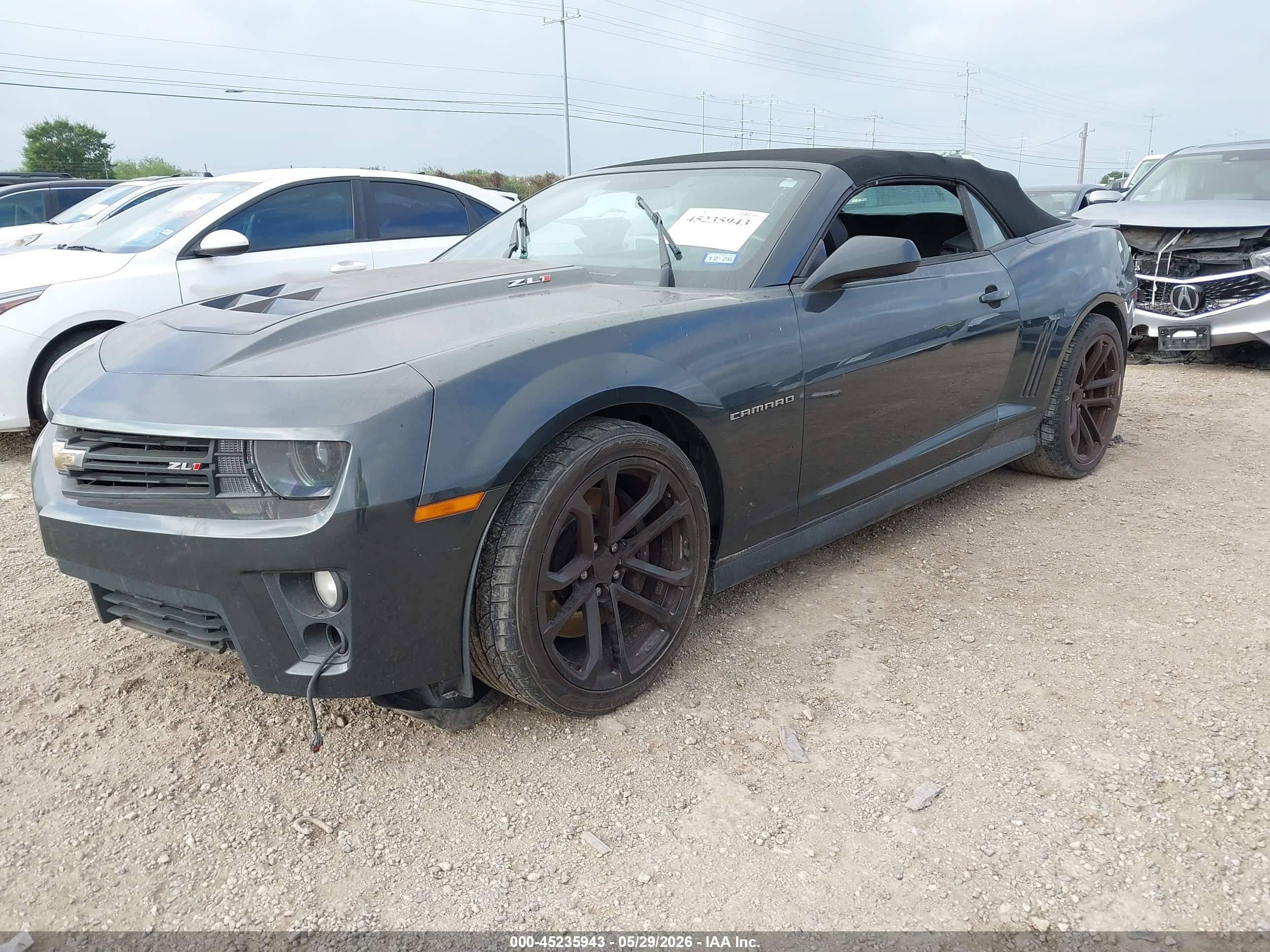 2014 Chevrolet Camaro Zl1 Gray vin: 2G1FZ3DP7E9800566