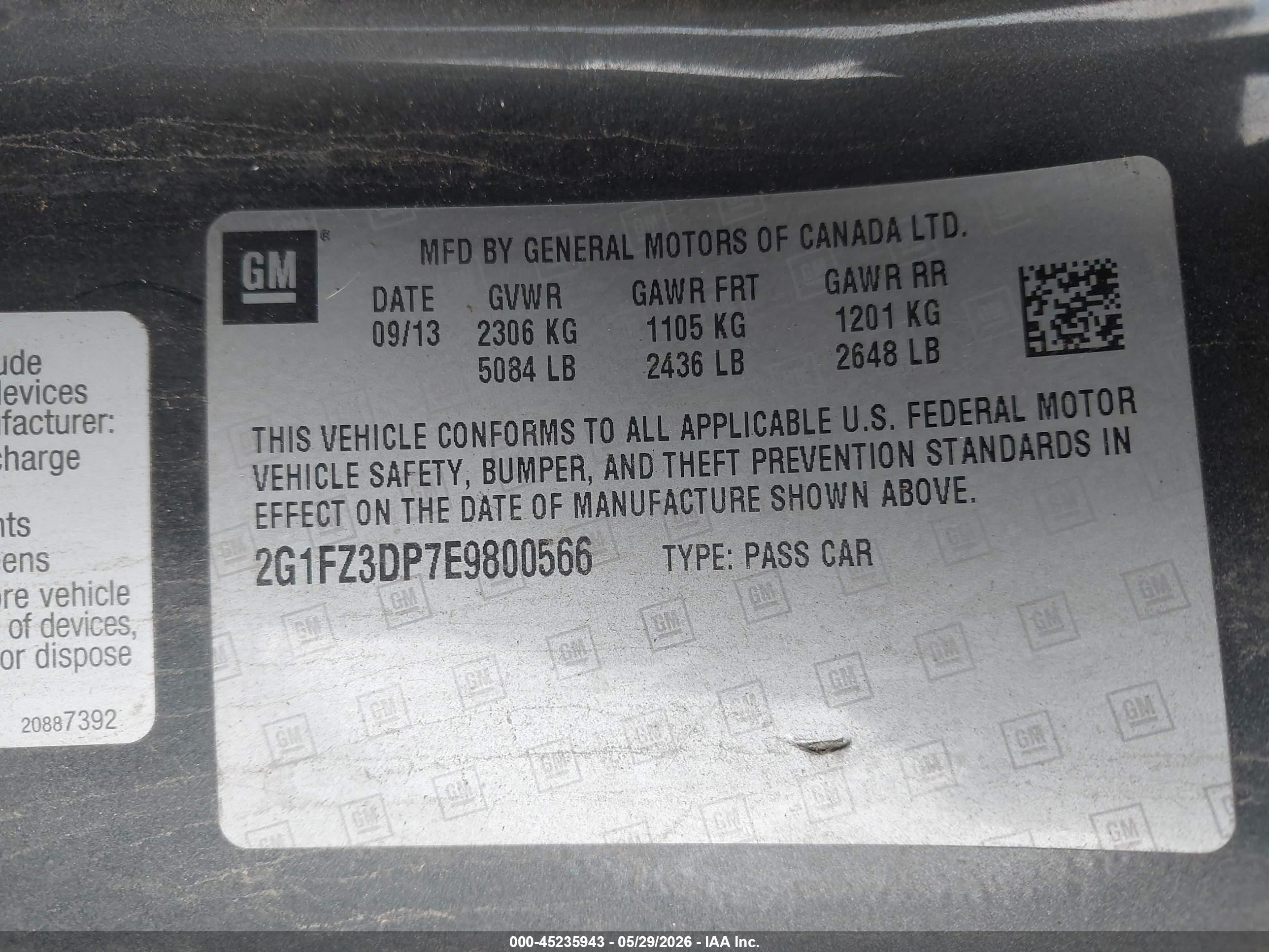 2014 Chevrolet Camaro Zl1 Gray vin: 2G1FZ3DP7E9800566