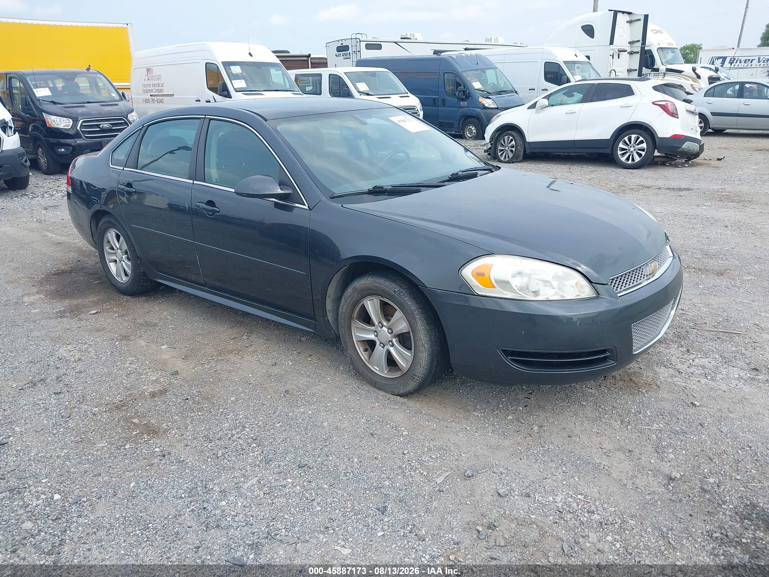 2014 Chevrolet Impala Limited Ls Gray vin: 2G1WA5E30E1154462