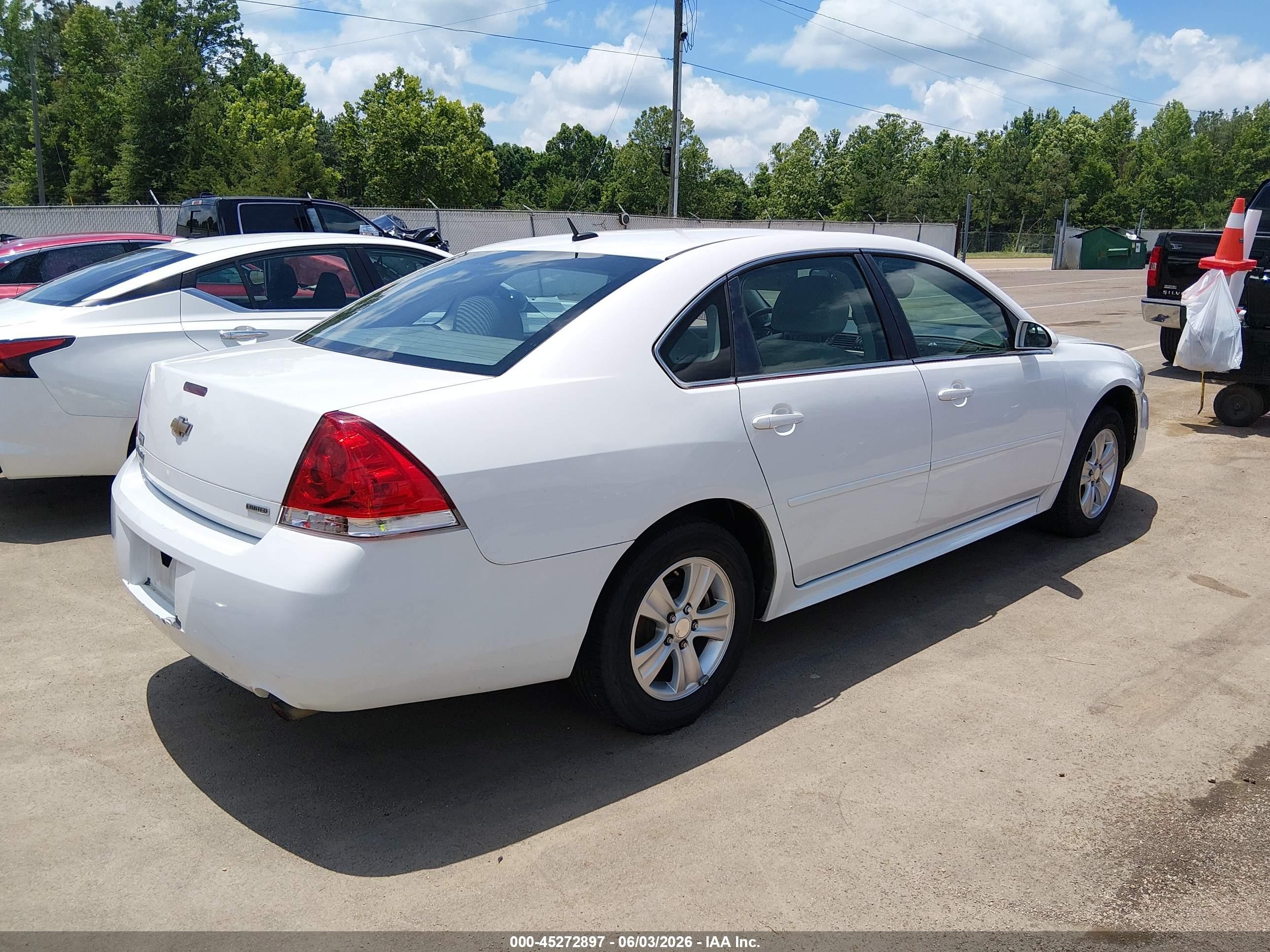 2015 Chevrolet Impala Limited Ls White vin: 2G1WA5E30F1125898