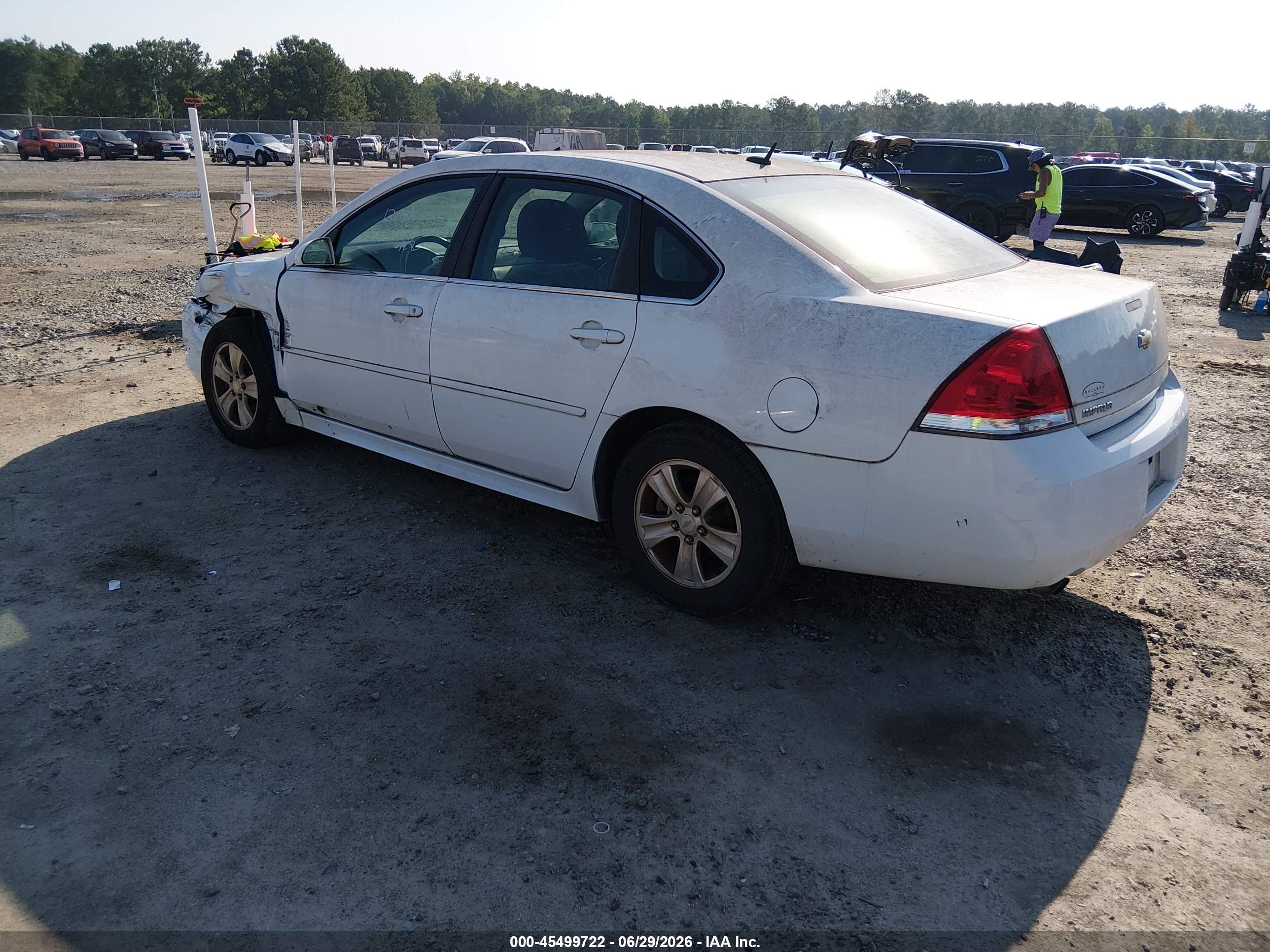 2012 Chevrolet Impala Ls White vin: 2G1WA5E31C1179125