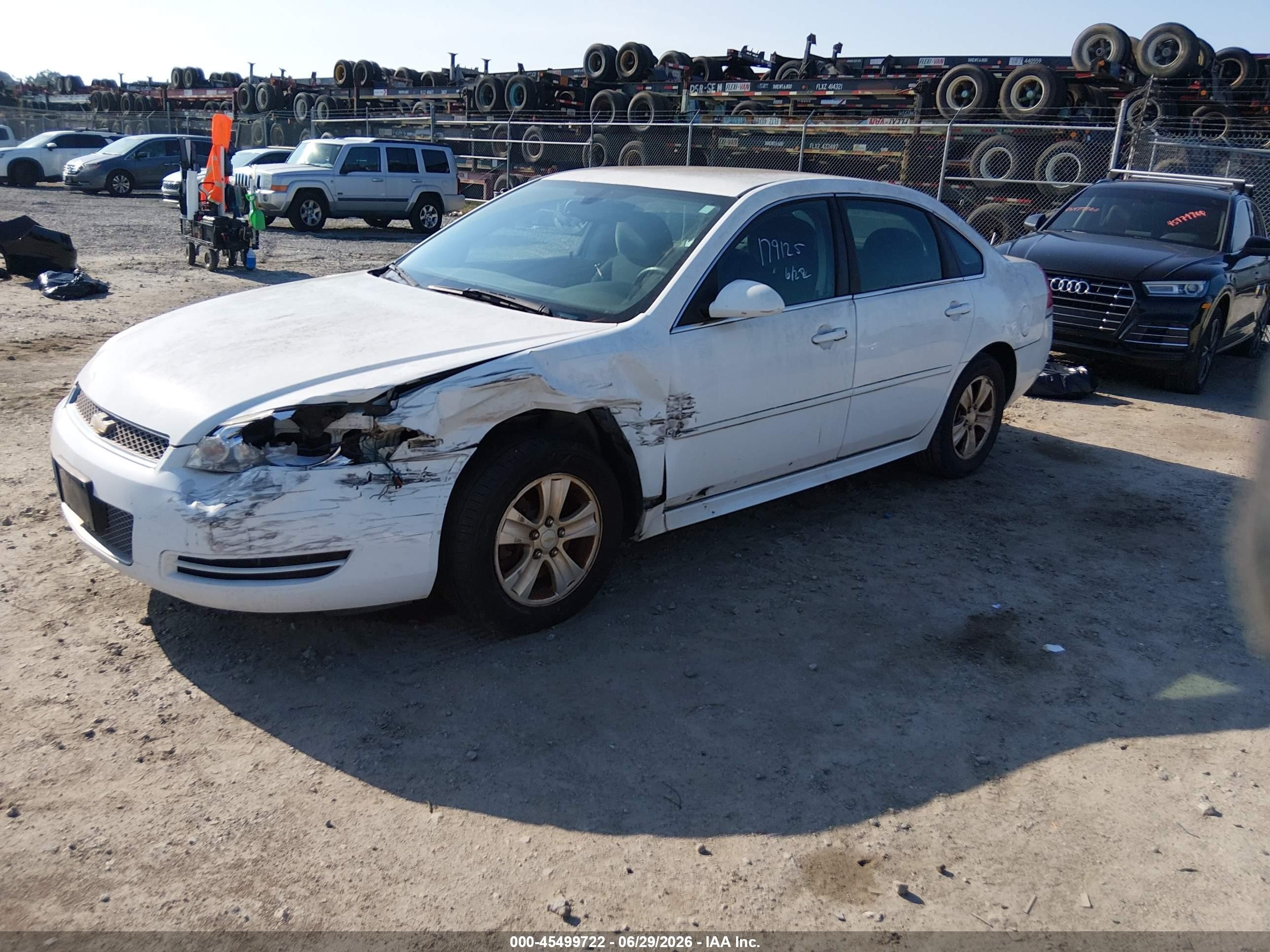 2012 Chevrolet Impala Ls White vin: 2G1WA5E31C1179125