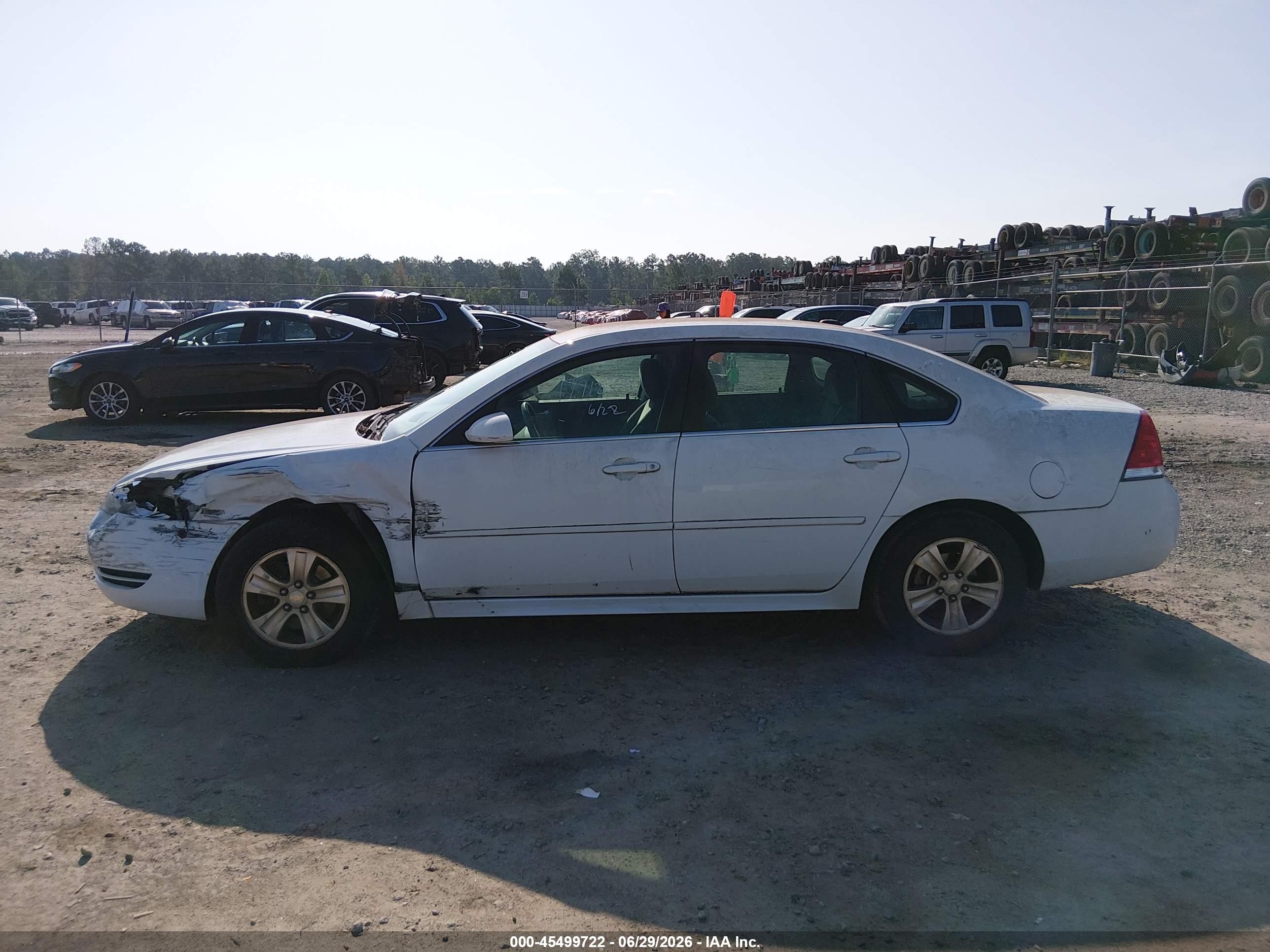2012 Chevrolet Impala Ls White vin: 2G1WA5E31C1179125