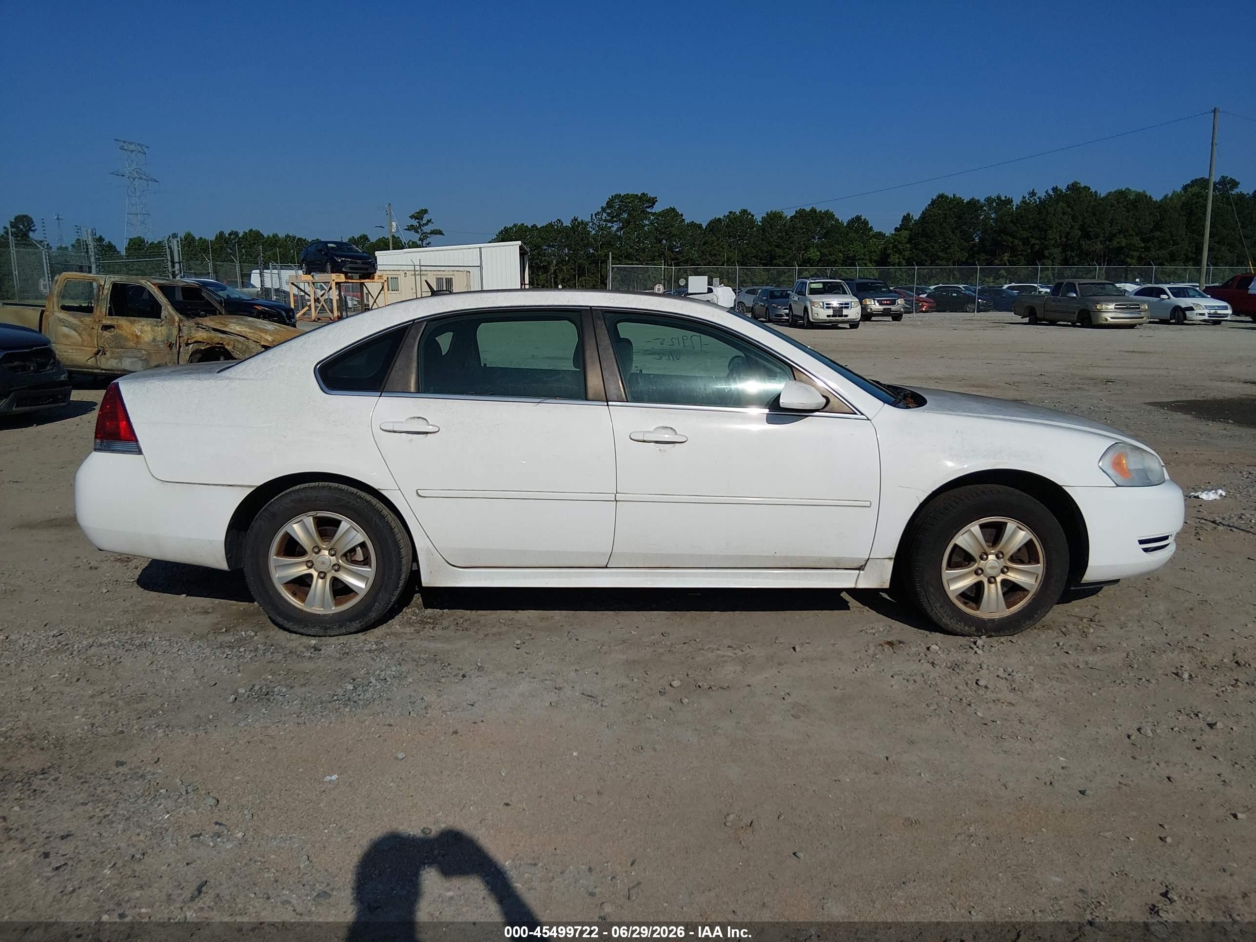 2012 Chevrolet Impala Ls White vin: 2G1WA5E31C1179125