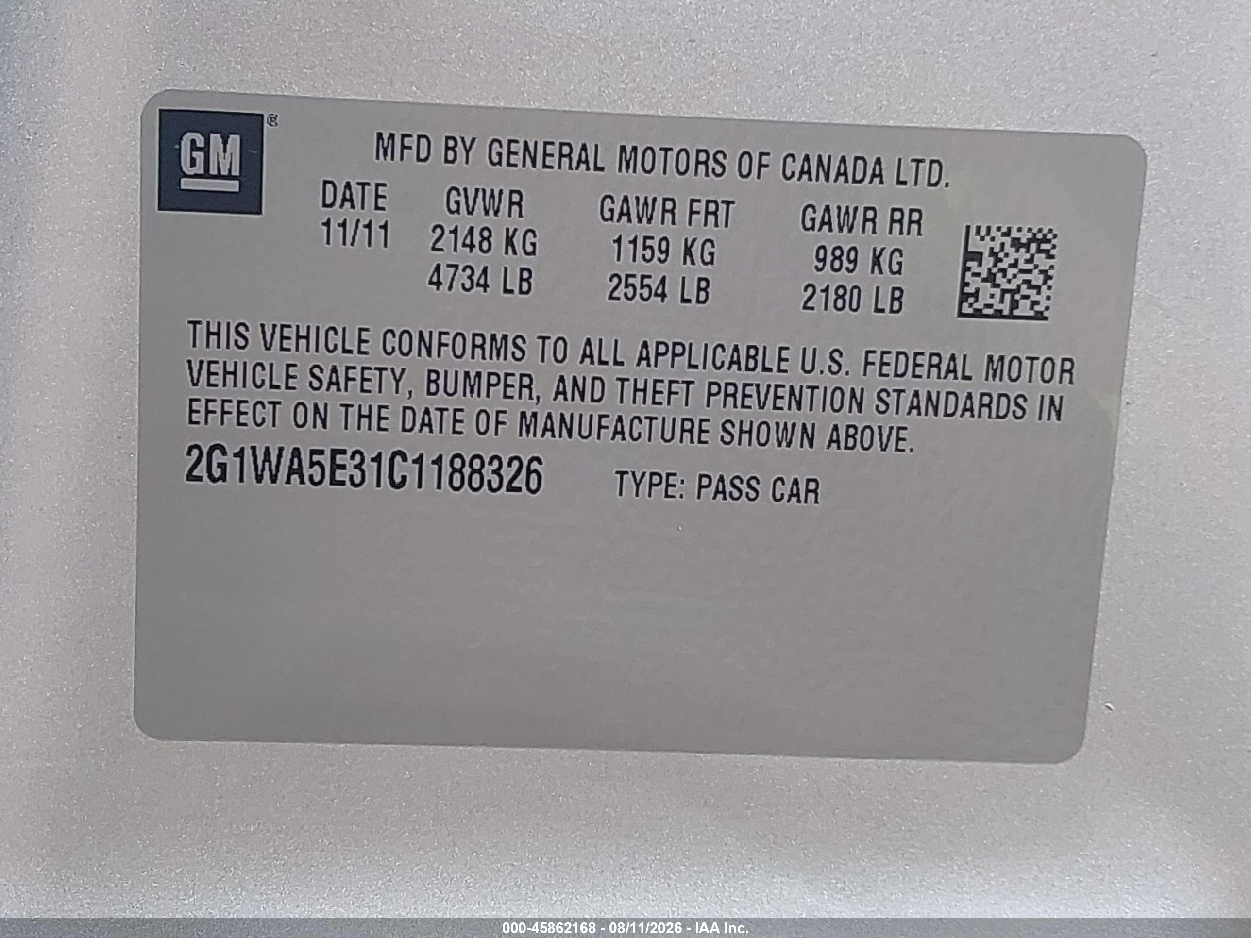 2012 Chevrolet Impala Ls Silver vin: 2G1WA5E31C1188326