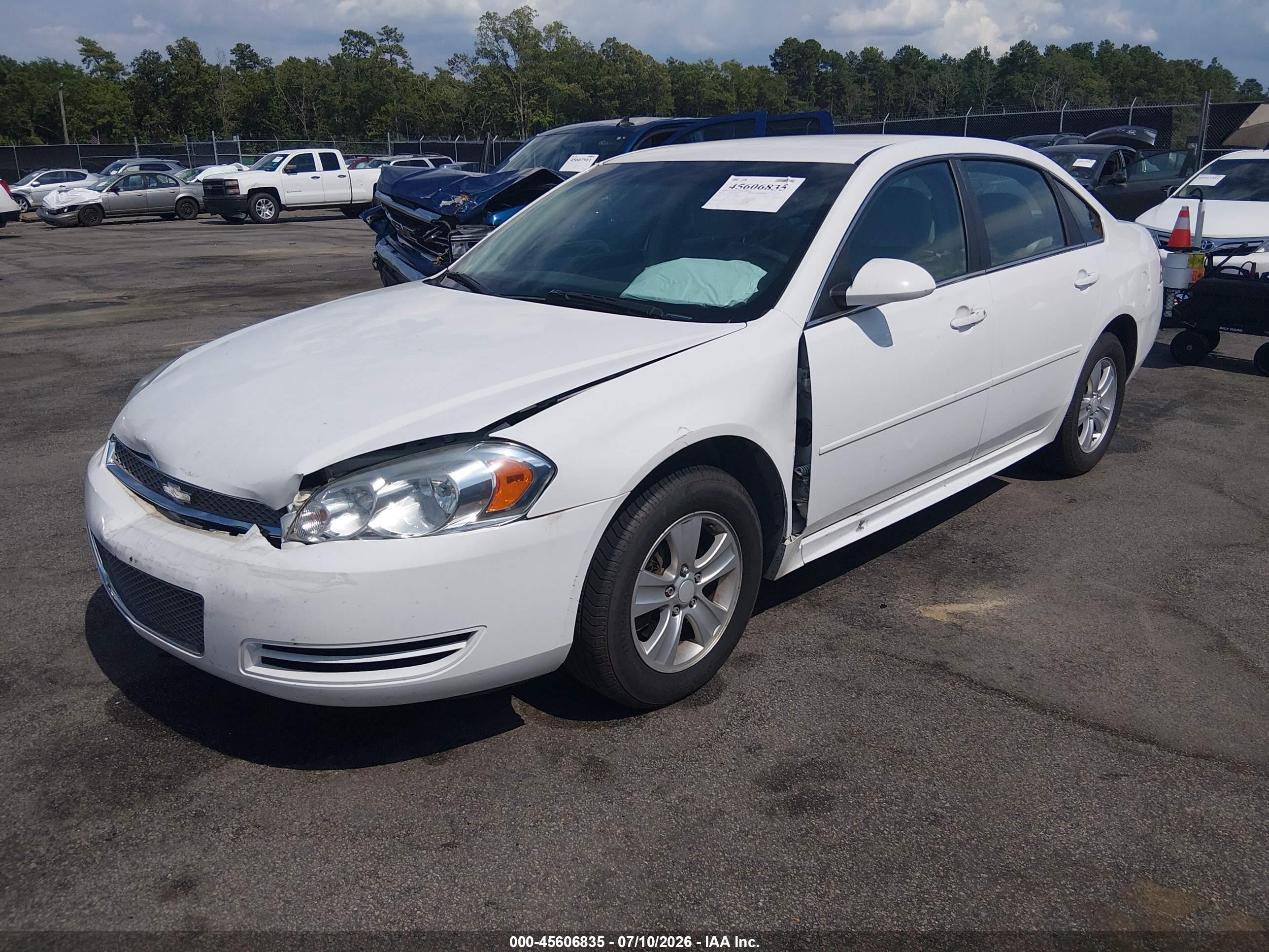 2014 Chevrolet Impala Limited Ls Белый vin: 2G1WA5E34E1159454
