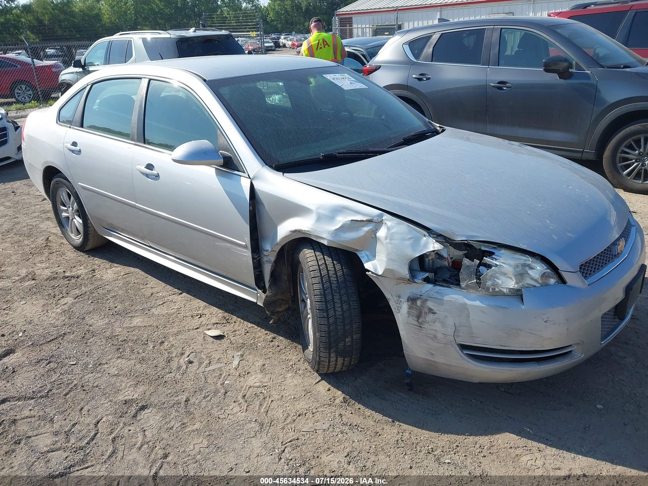 2014 Chevrolet Impala Limited Ls Серебряный vin: 2G1WA5E34E1174813