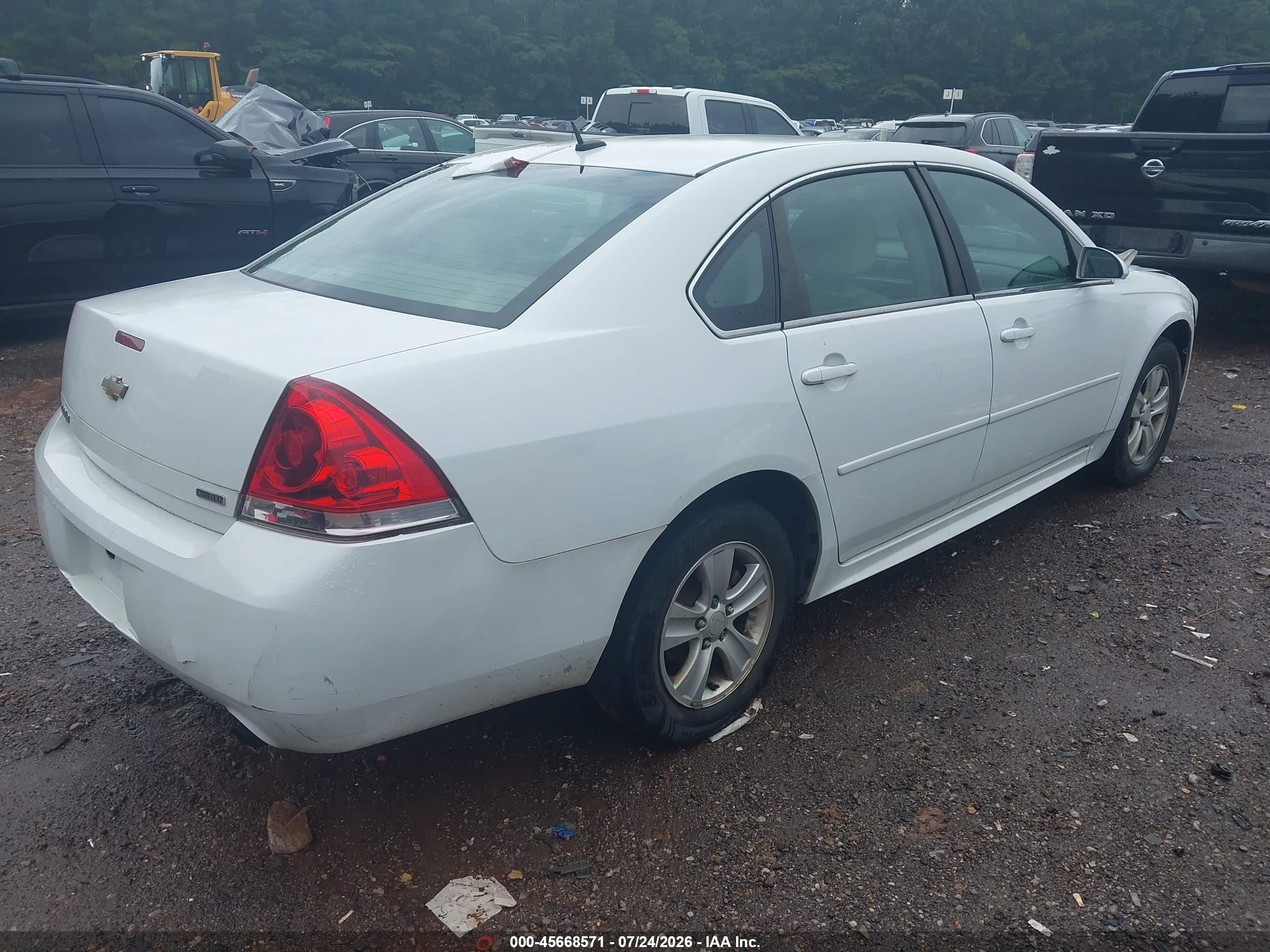 2014 Chevrolet Impala Limited Ls Белый vin: 2G1WA5E35E1188431