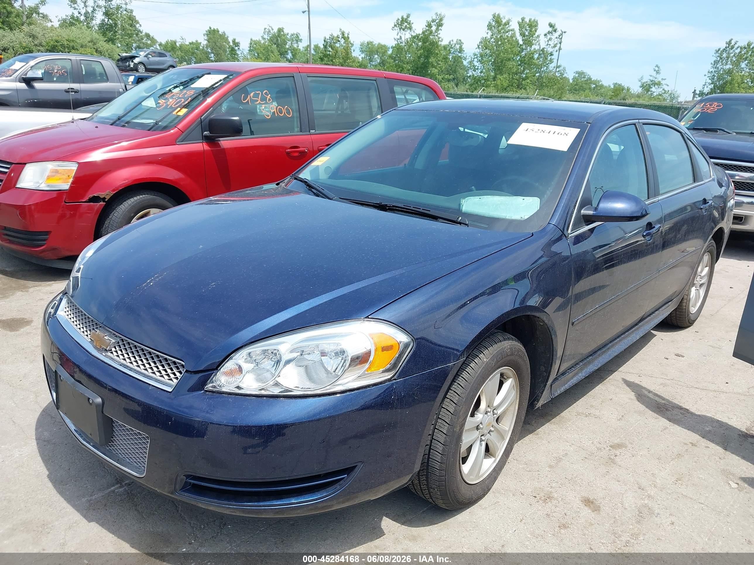 2012 Chevrolet Impala Ls Blue vin: 2G1WA5E36C1227525